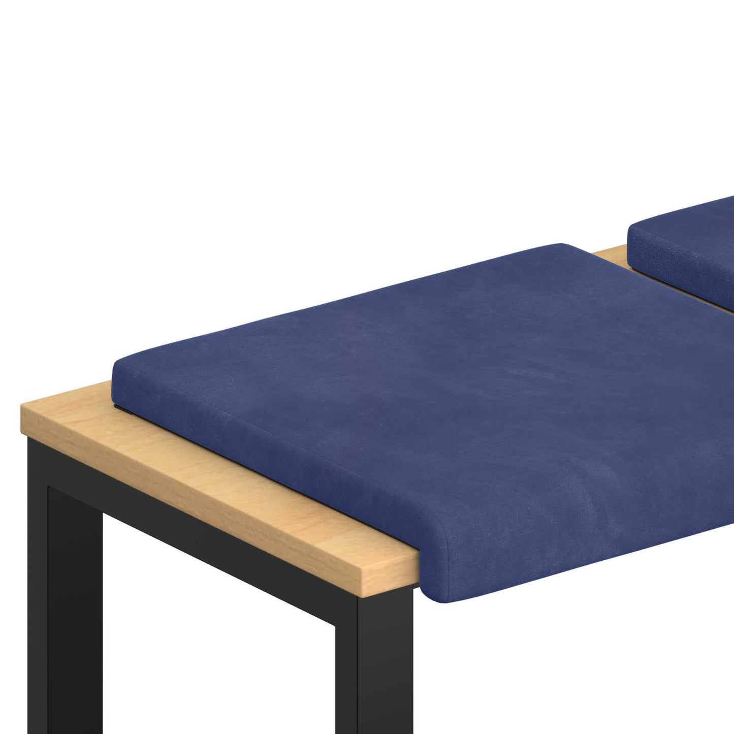 Bench Cushion 2 pcs Velvet Police Blue Depth 35 cm