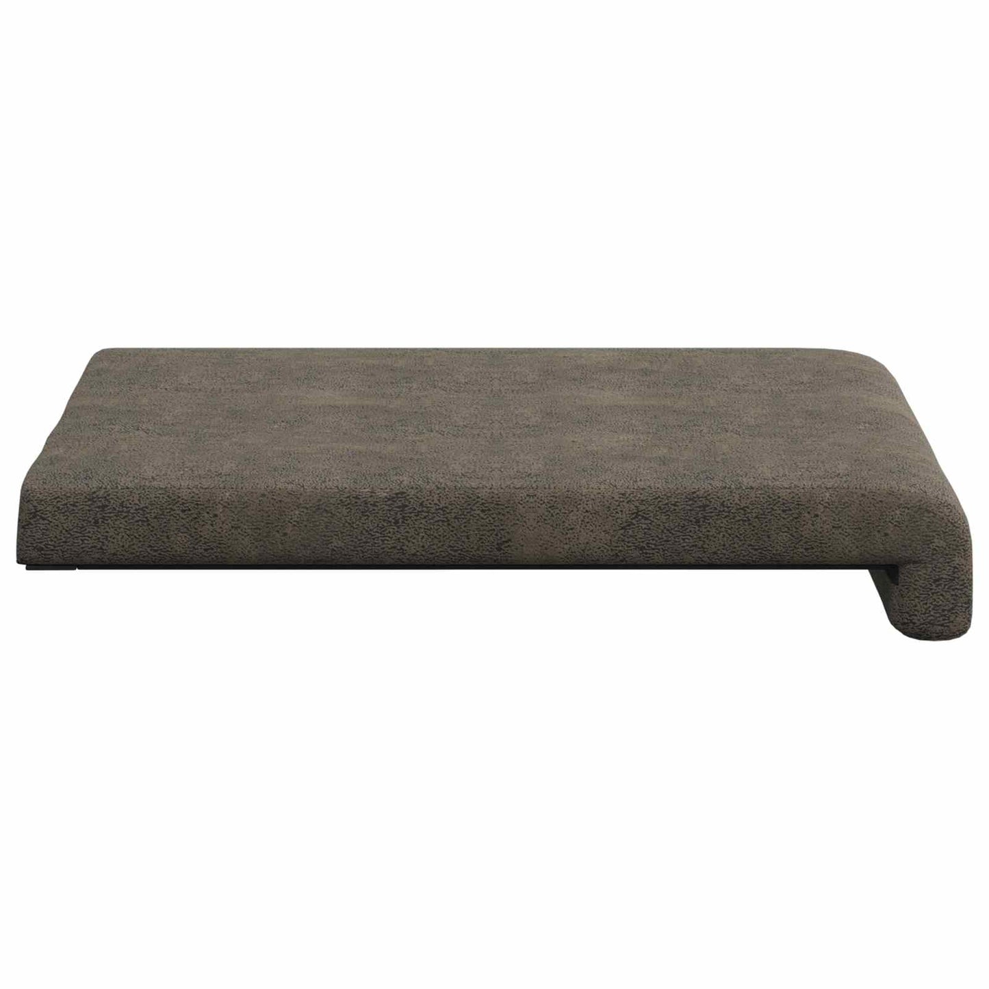 Bench Cushion 2 pcs Faux Suede Fabric Dark Grey Depth 35 cm