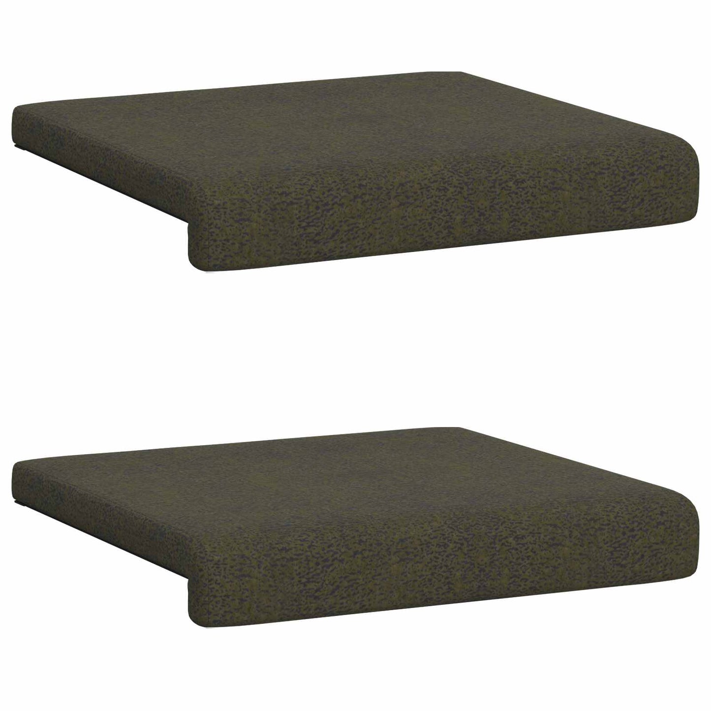 Bench Cushion 2 pcs Faux Suede Fabric Army Green Depth 35 cm