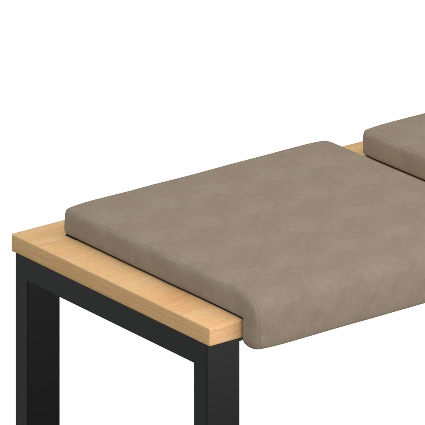 Bench Cushion 2 pcs Microfiber Taupe Depth 35 cm
