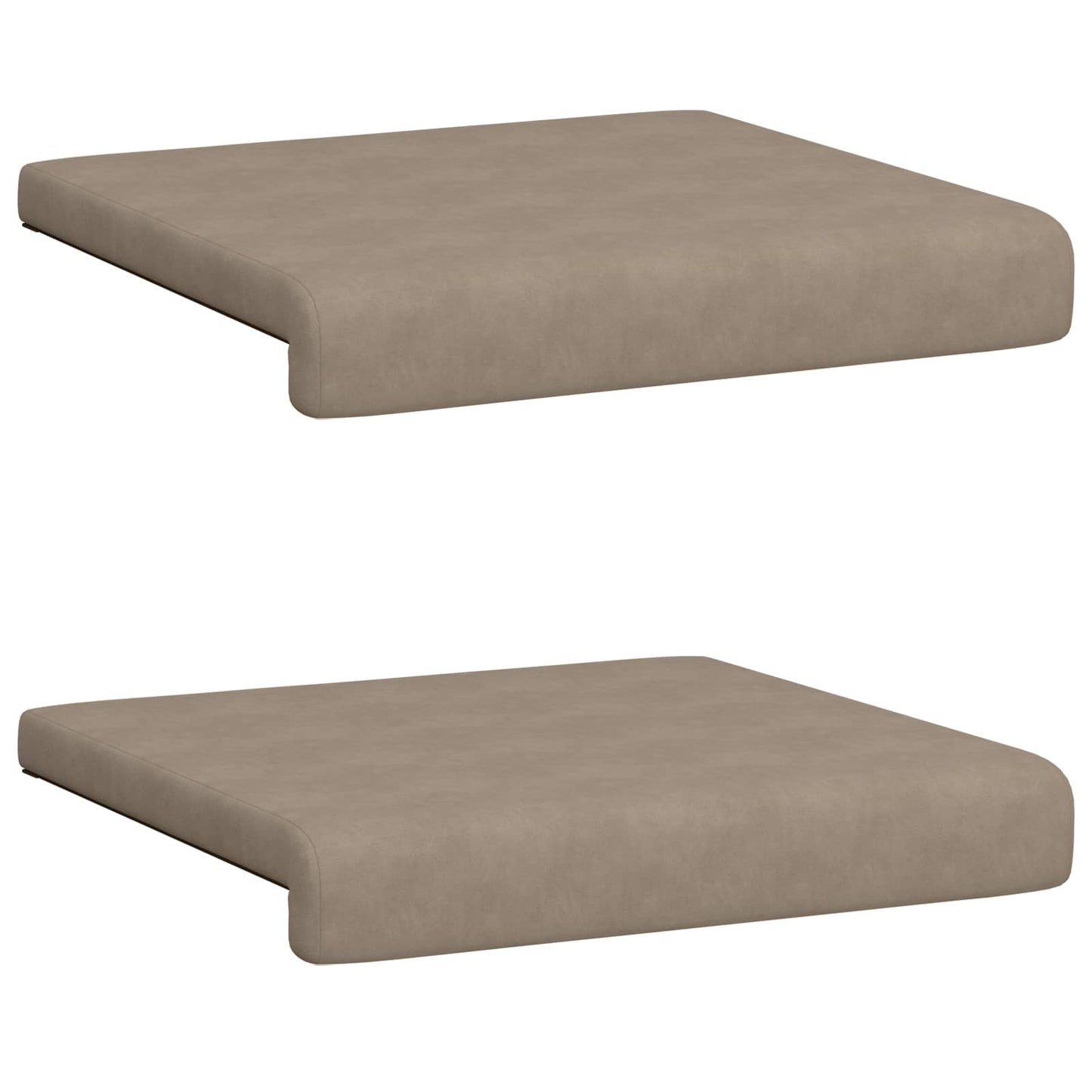 Bench Cushion 2 pcs Microfiber Taupe Depth 35 cm