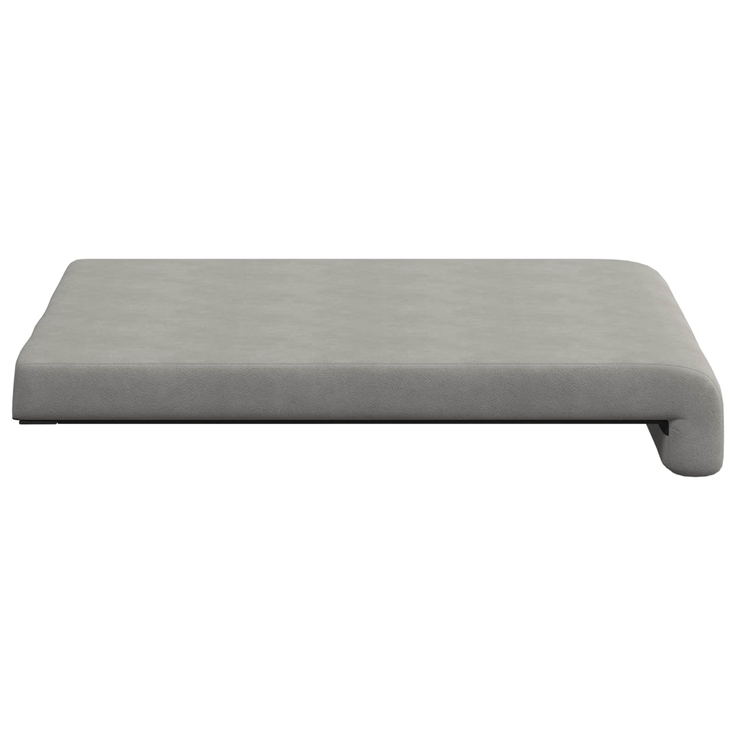 Bench Cushion 2 pcs Microfiber Light Grey Depth 35 cm