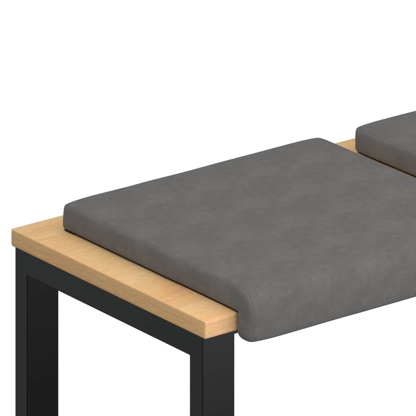Bench Cushion 2 pcs Microfiber Dark Grey Depth 35 cm