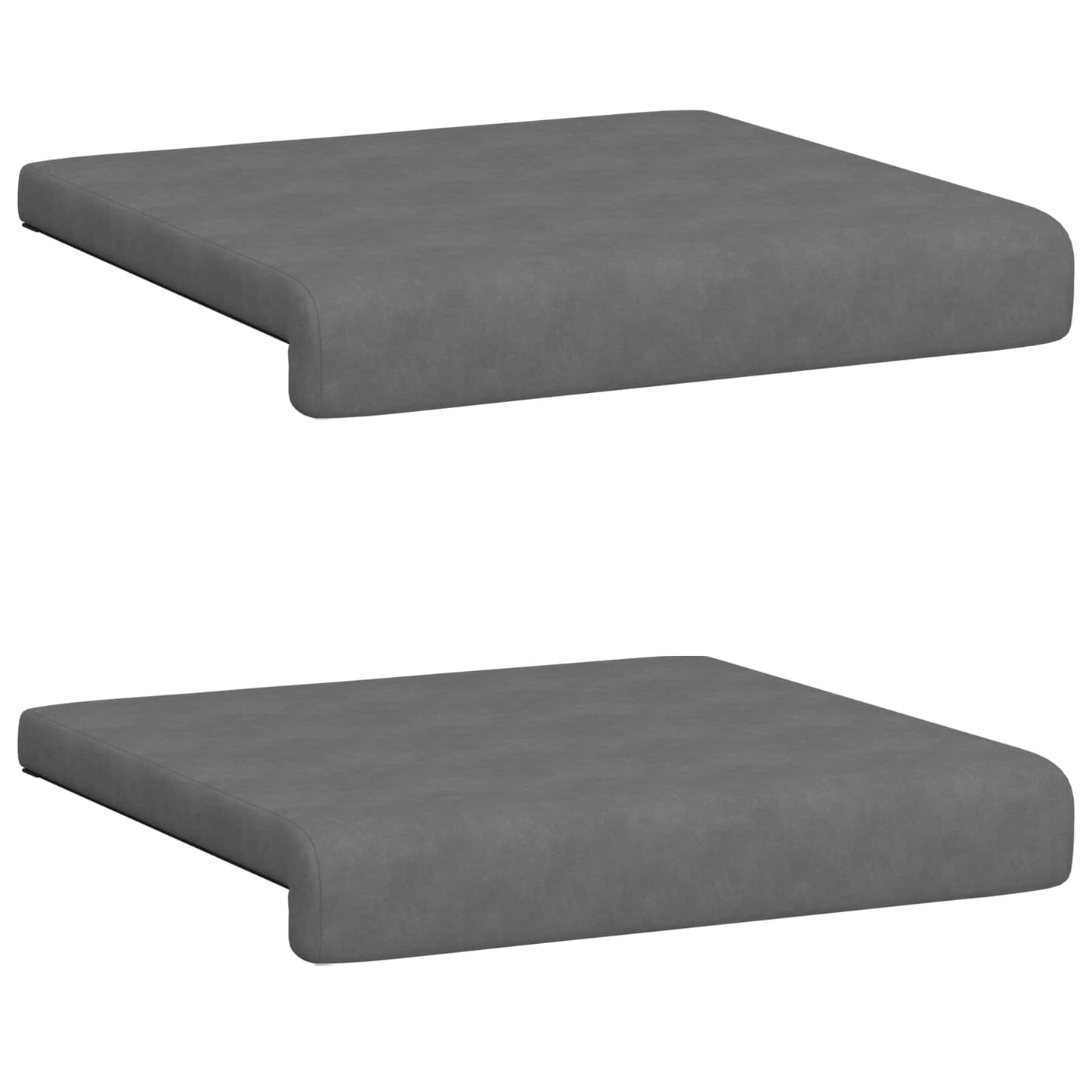 Bench Cushion 2 pcs Microfiber Dark Grey Depth 35 cm