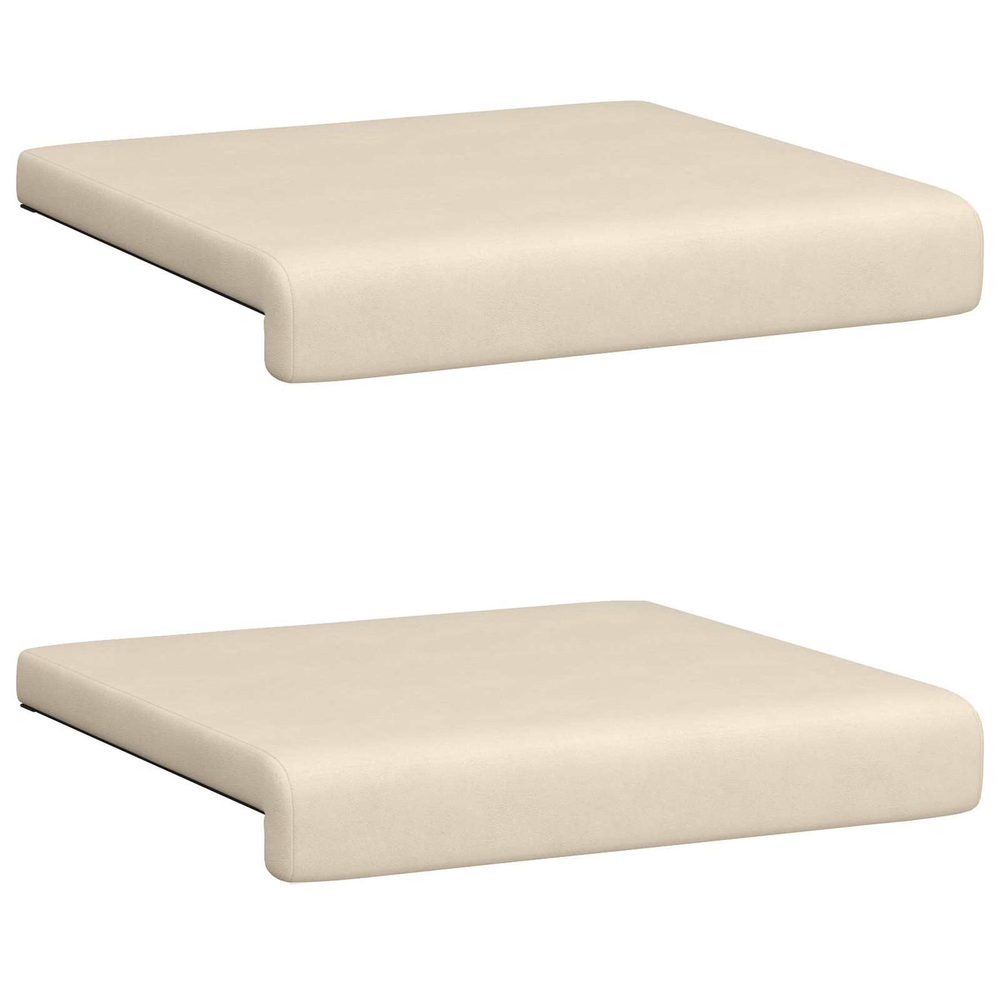 Bench Cushion 2 pcs Microfiber Beige Depth 35 cm