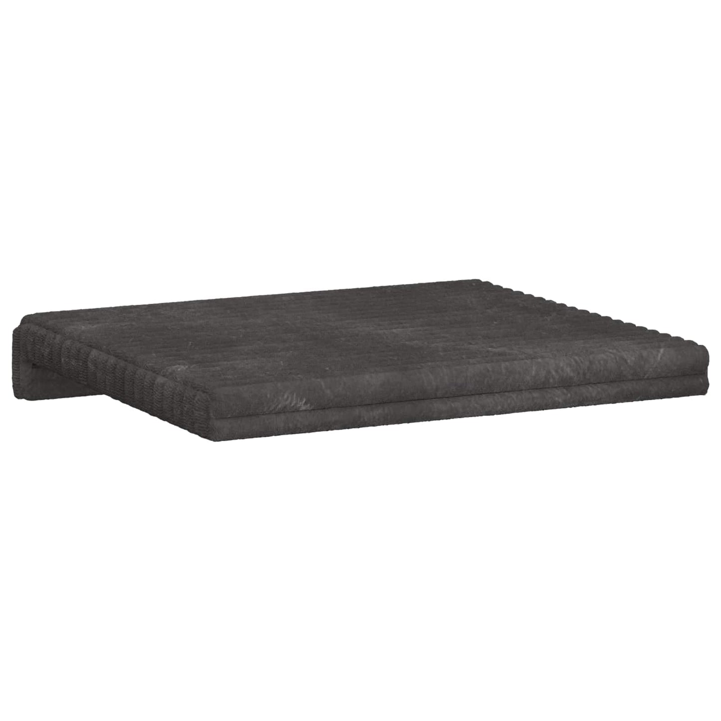 Bench Cushion 2 pcs Plush Corduroy Dark Grey Depth 35 cm