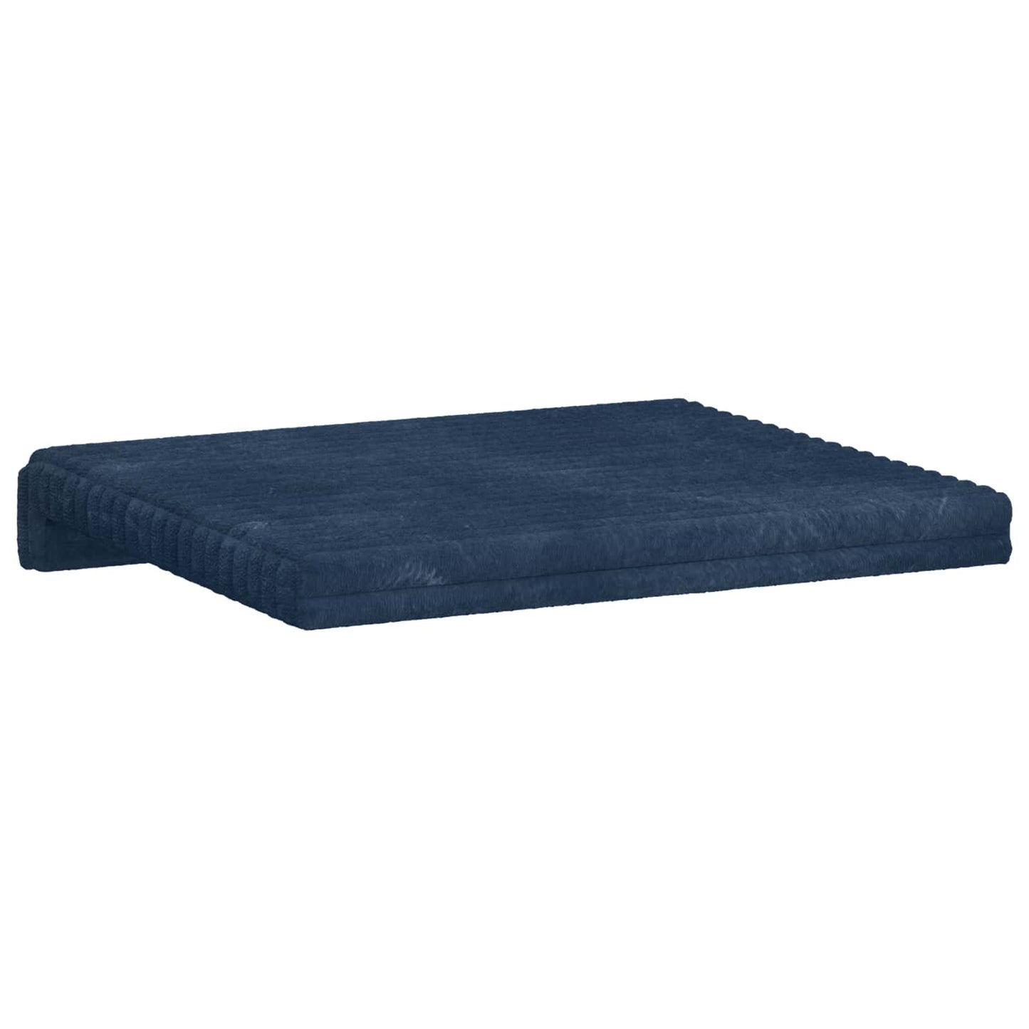 Bench Cushion 2 pcs Plush Corduroy Navy Blue Depth 35 cm