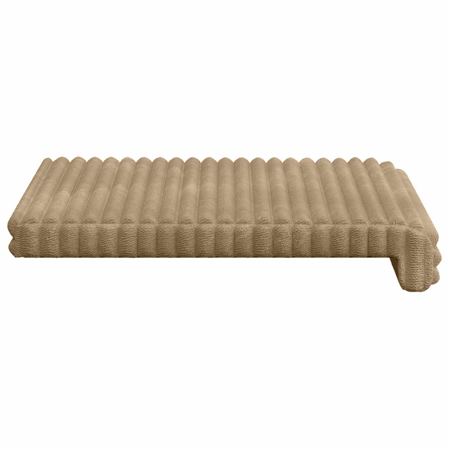 Bench Cushion 2 pcs Plush Corduroy Taupe Depth 35 cm