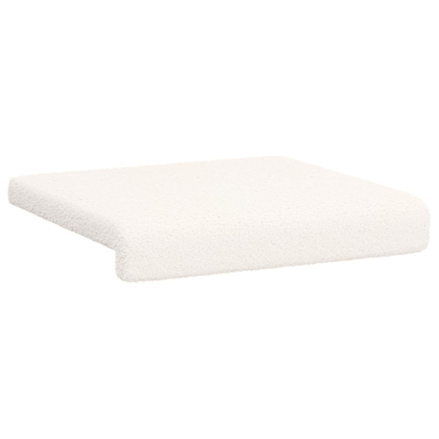 Bench Cushion 2 pcs Sherpa Fabric Cream Depth 35 cm