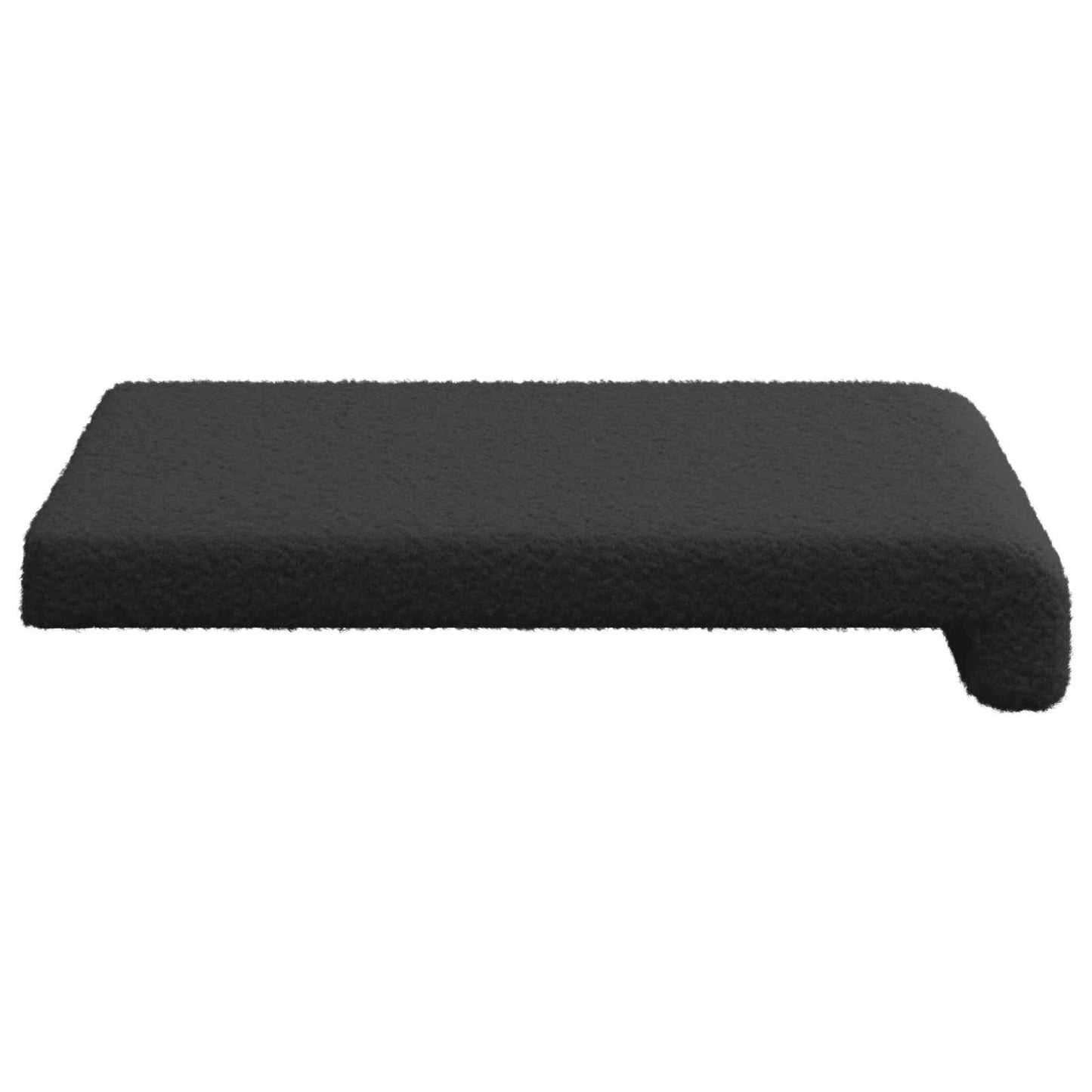 Bench Cushion 2 pcs Sherpa Fabric Dark Grey Depth 35 cm