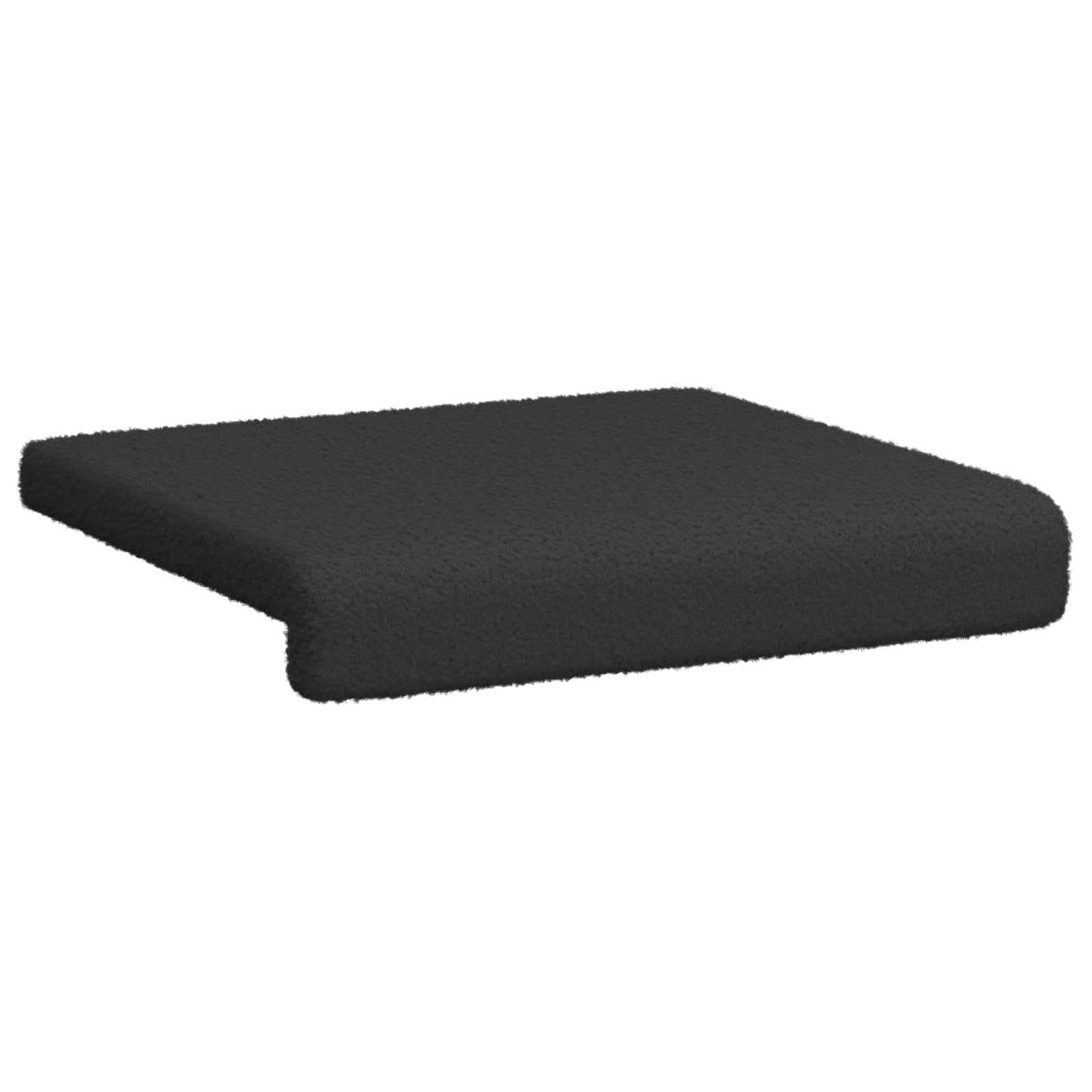 Bench Cushion 2 pcs Sherpa Fabric Black Depth 35 cm