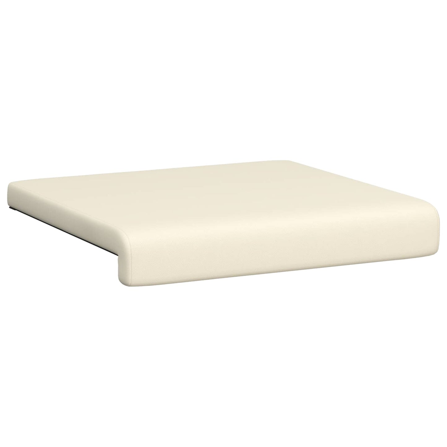 Bench Cushion 2 pcs Textured Velvet Cream Depth 35 cm