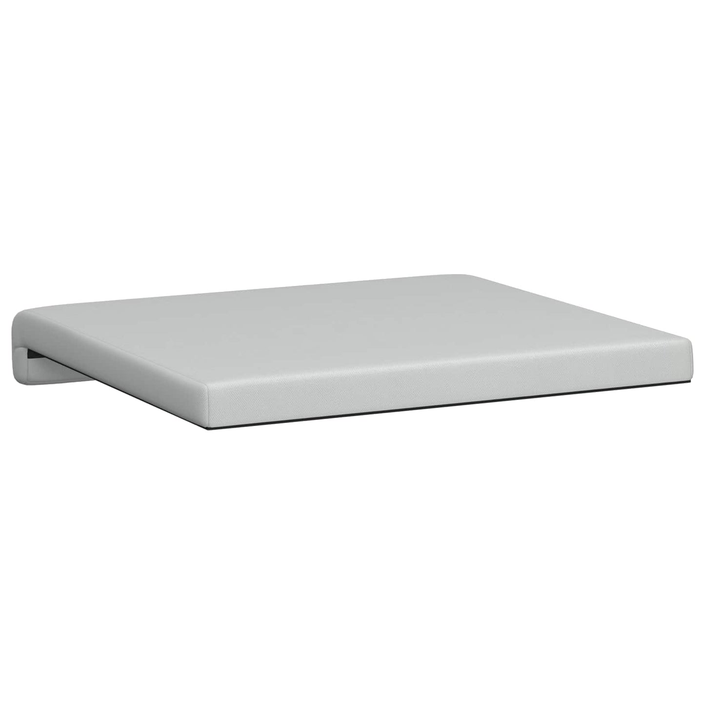 Bench Cushion 2 pcs Textured Velvet Light Grey Depth 35 cm