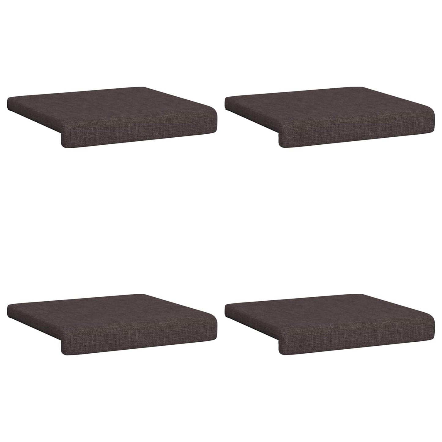 Bench Cushion 4 pcs Fabric Dark Brown Depth 35 cm