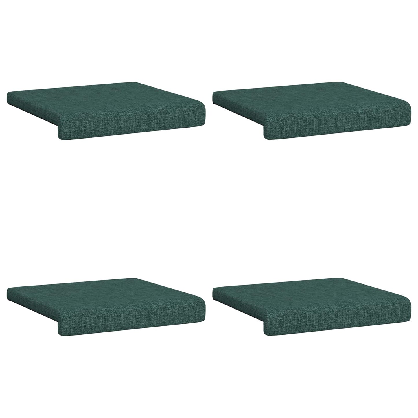 Bench Cushion 4 pcs Fabric Dark Green Depth 35 cm