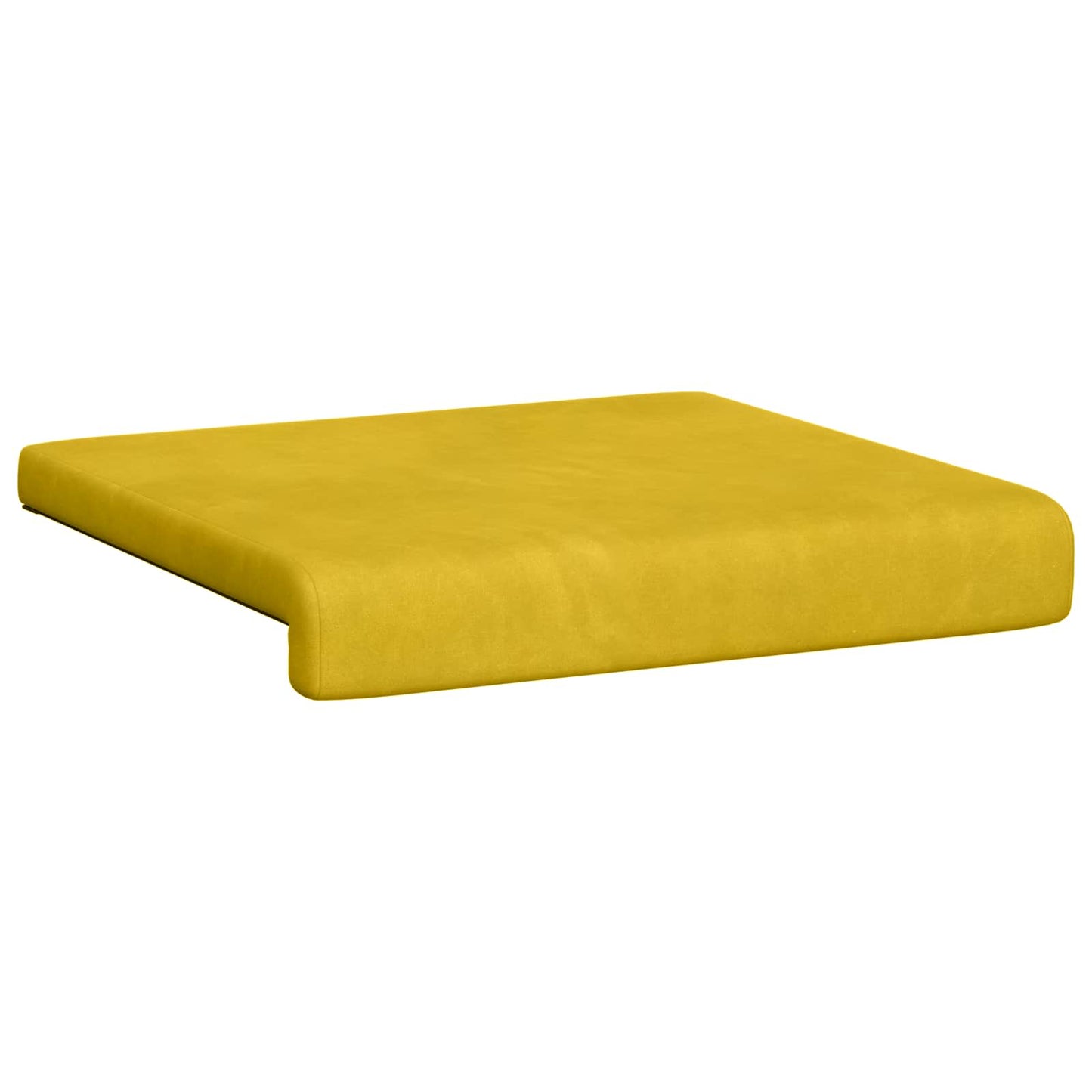 Bench Cushion 4 pcs Velvet Yellow Depth 35 cm