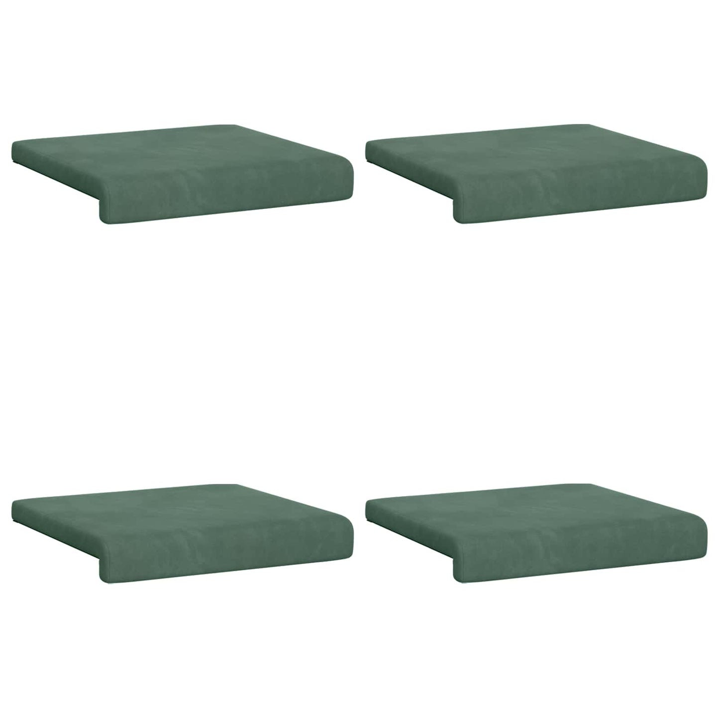 Bench Cushion 4 pcs Velvet Sea Green Depth 35 cm