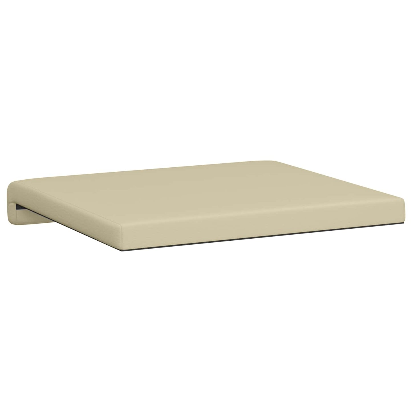 Bench Cushion 4 pcs Faux Leather Cream Depth 35 cm