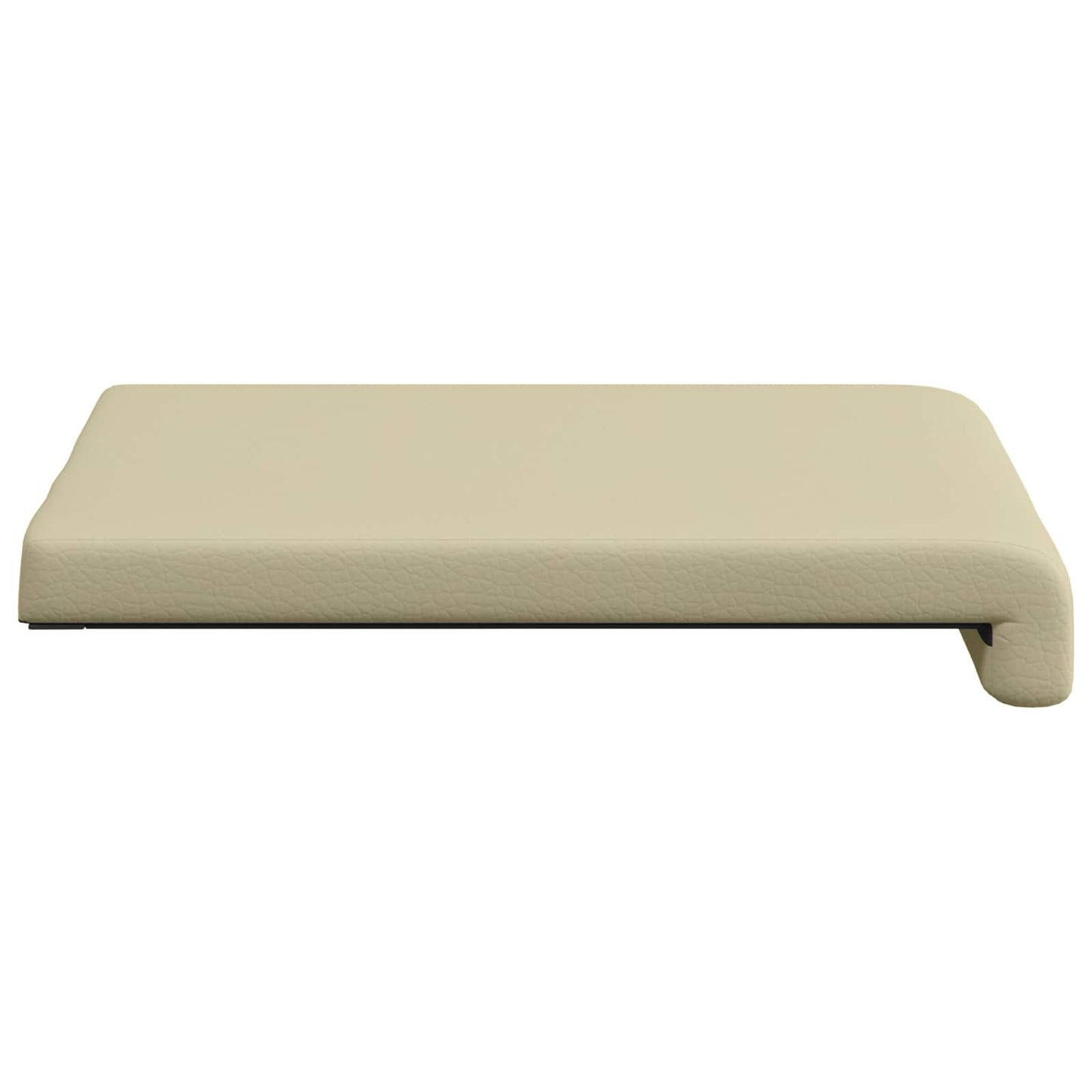 Bench Cushion 4 pcs Faux Leather Cream Depth 35 cm