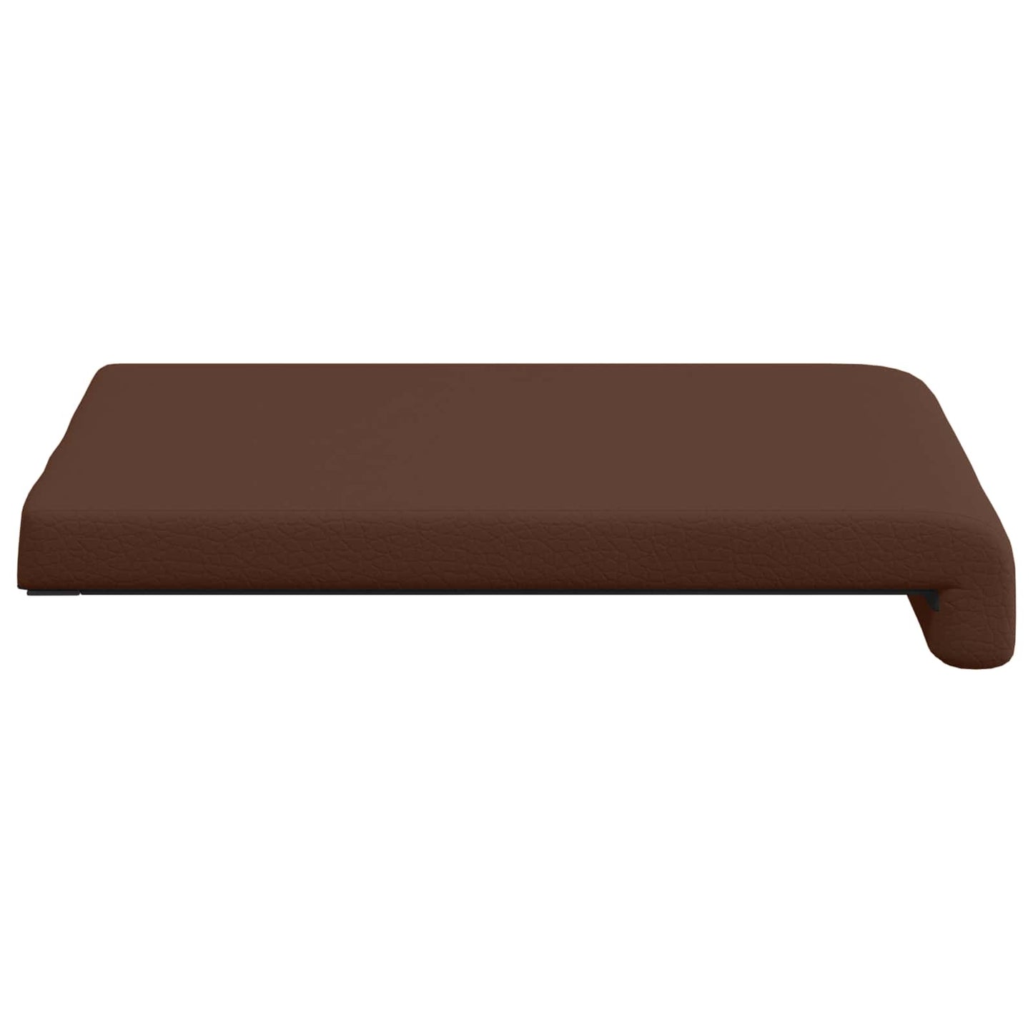 Bench Cushion 4 pcs Faux Leather Brown Depth 35 cm