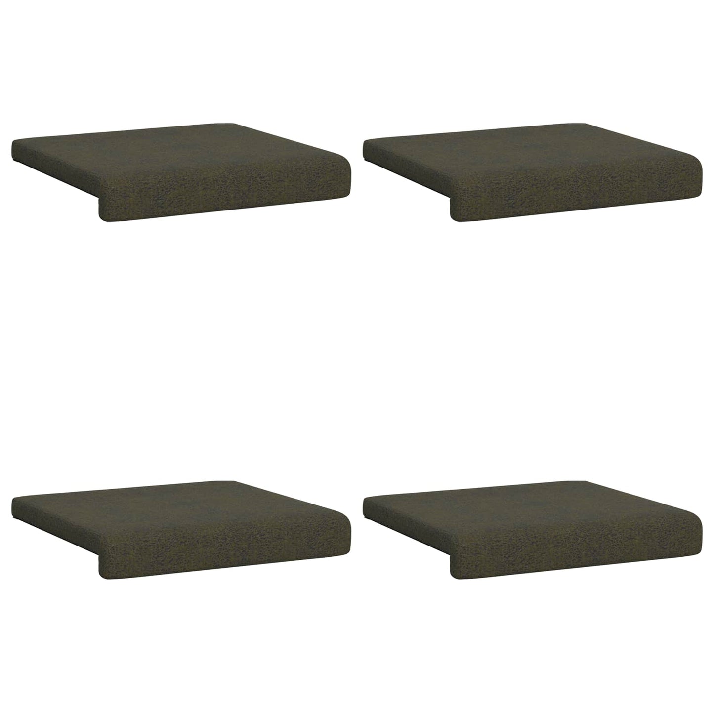 Bench Cushion 4 pcs Faux Suede Fabric Army Green Depth 35 cm