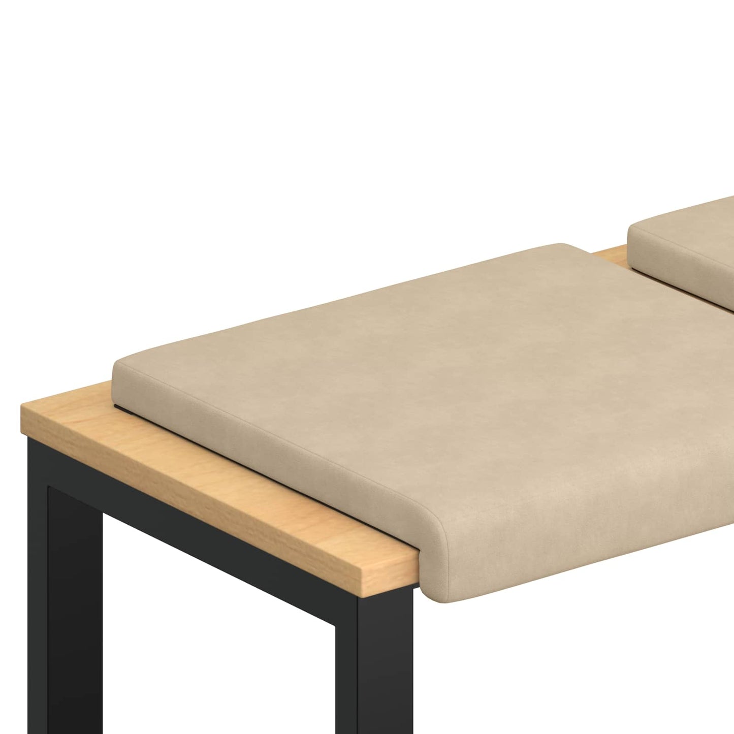 Bench Cushion 4 pcs Microfiber Cream Depth 35 cm