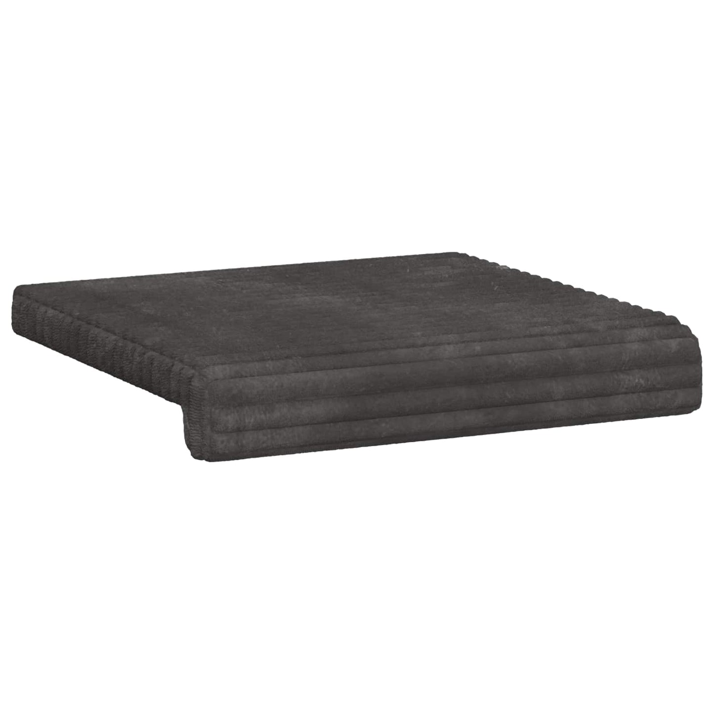 Bench Cushion 4 pcs Plush Corduroy Dark Grey Depth 35 cm