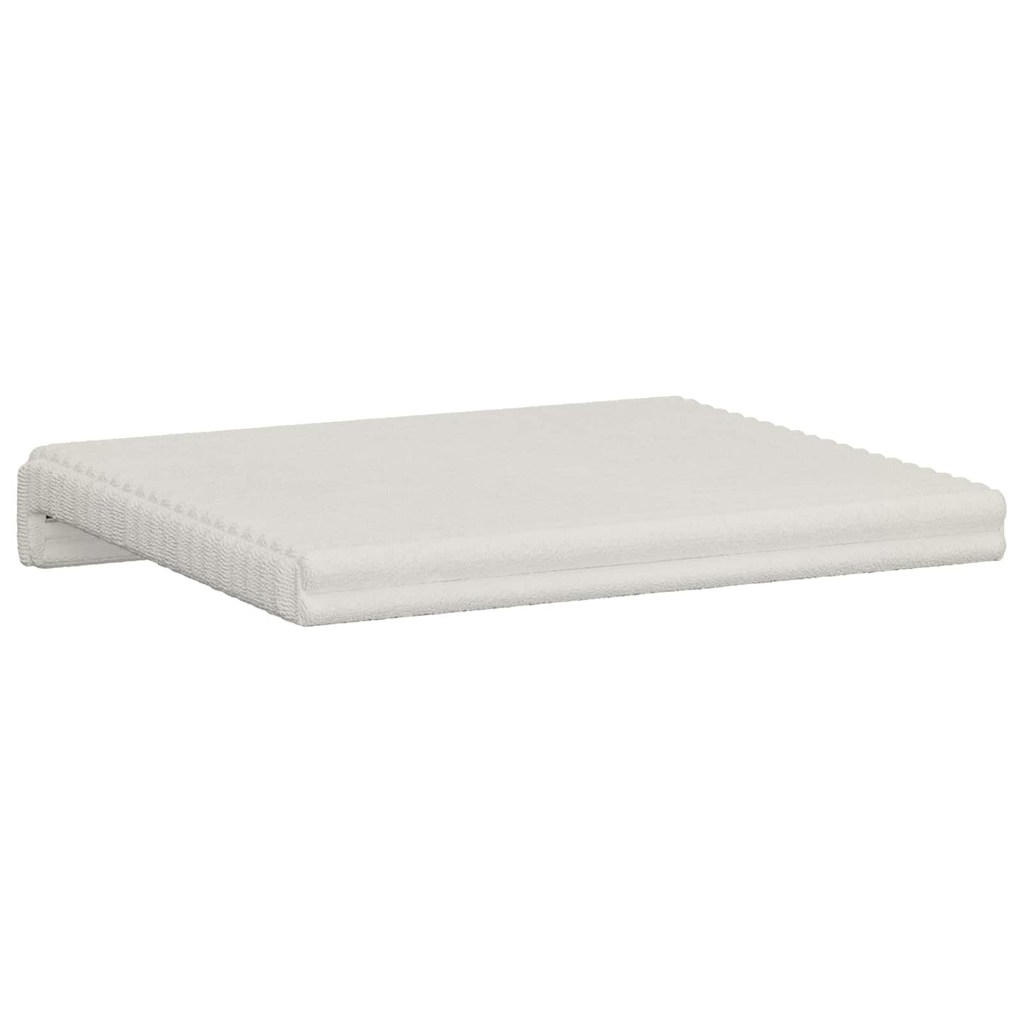 Bench Cushion 4 pcs Plush Corduroy Cream Depth 35 cm