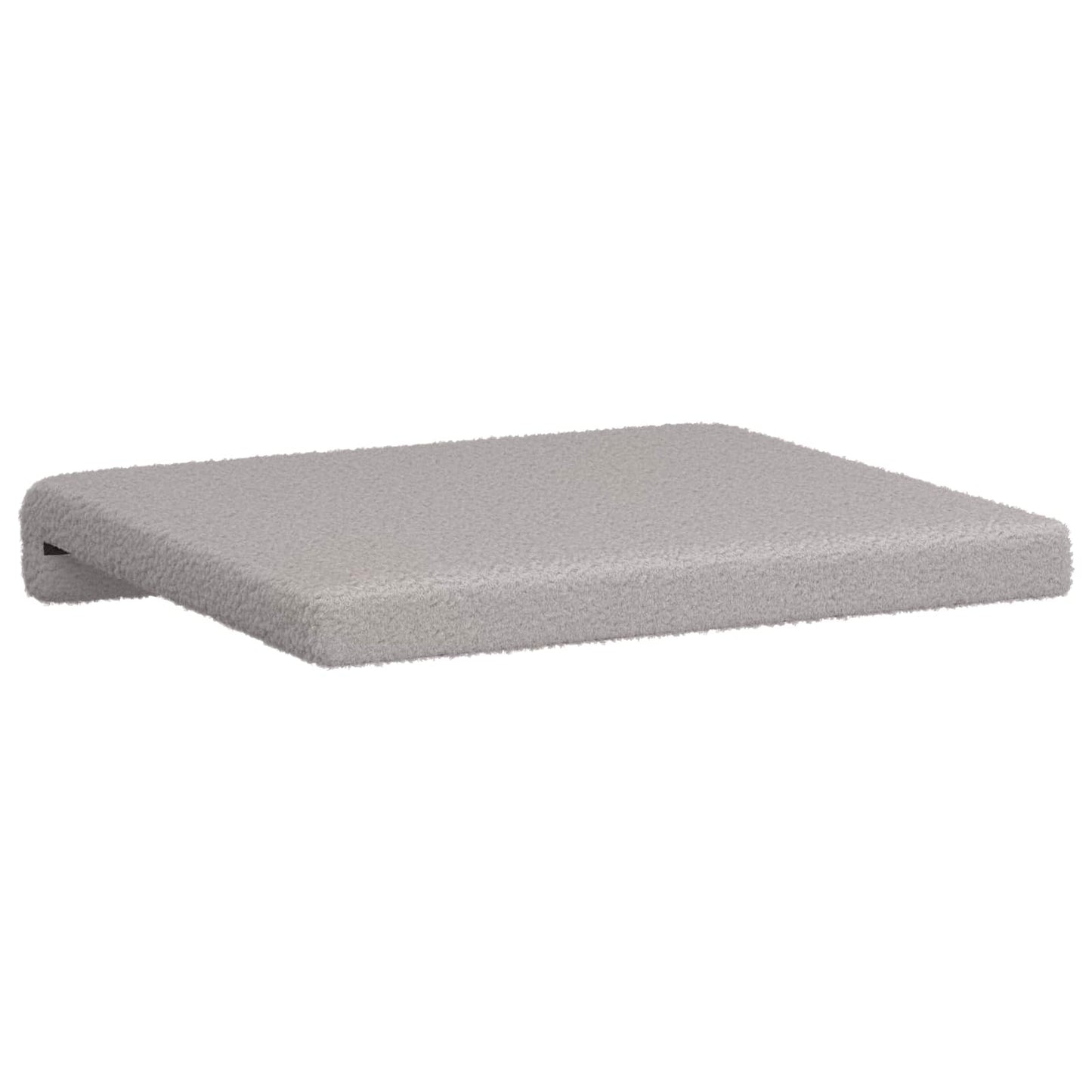 Bench Cushion 4 pcs Sherpa Fabric Light Grey Depth 35 cm