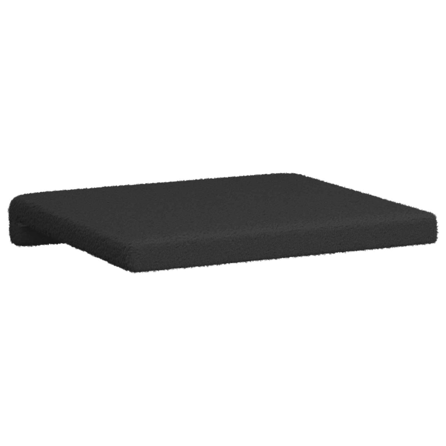 Bench Cushion 4 pcs Sherpa Fabric Black Depth 35 cm