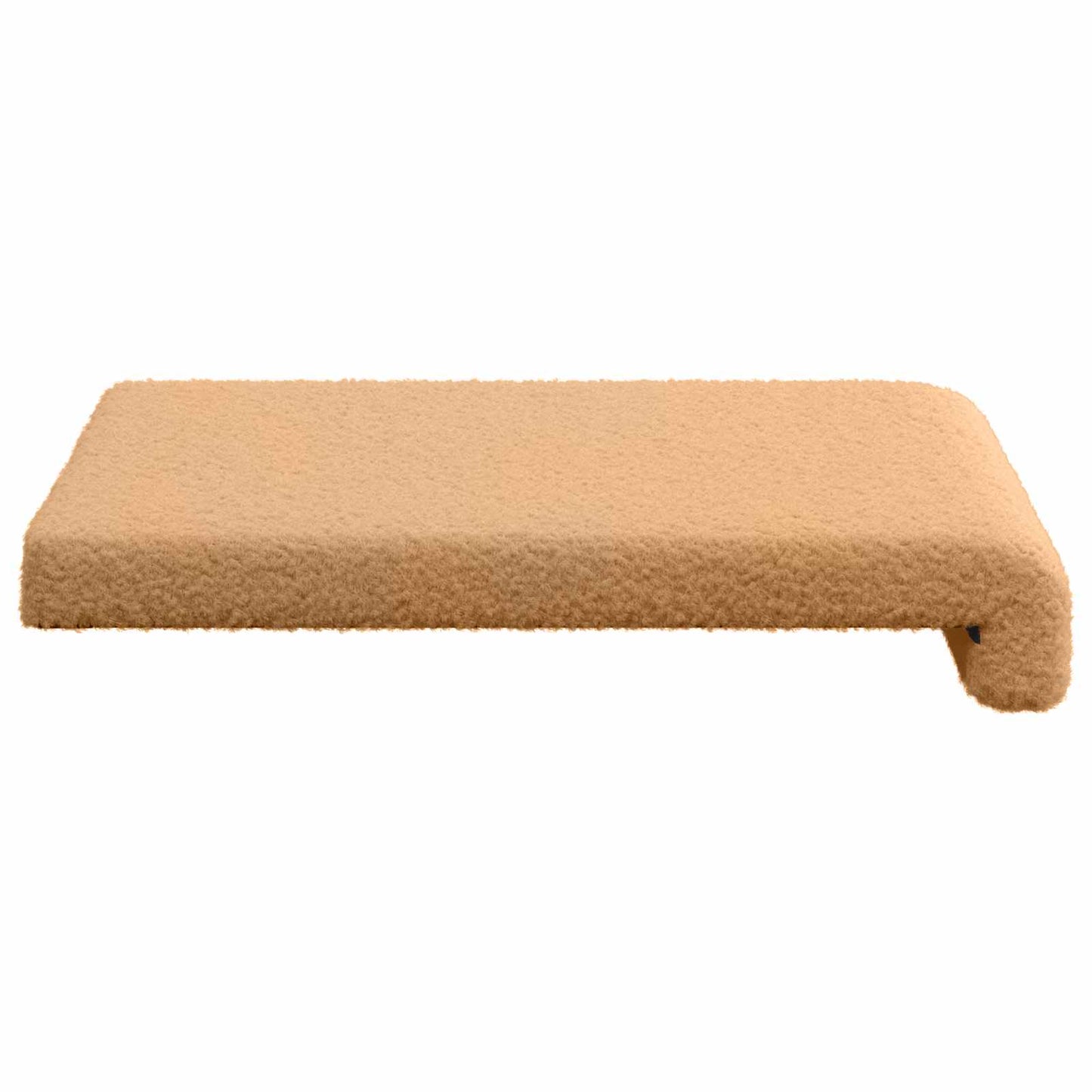 Bench Cushion 4 pcs Sherpa Fabric Beige Depth 35 cm
