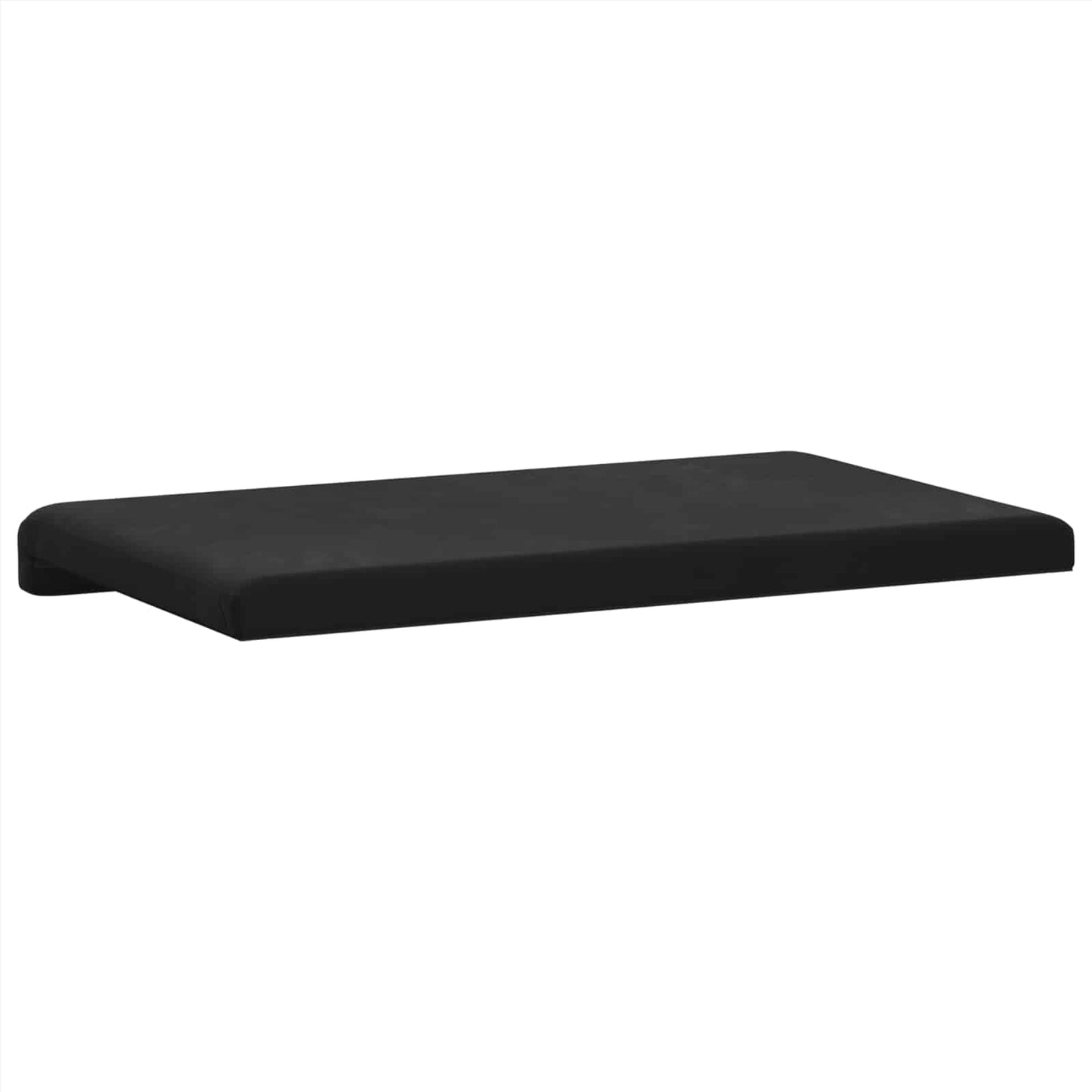 Bench Cushion Velvet Black Depth 35 cm