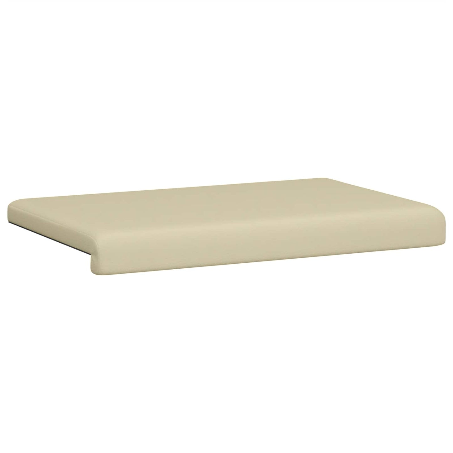 Bench Cushion Faux Leather Cream Depth 35 cm