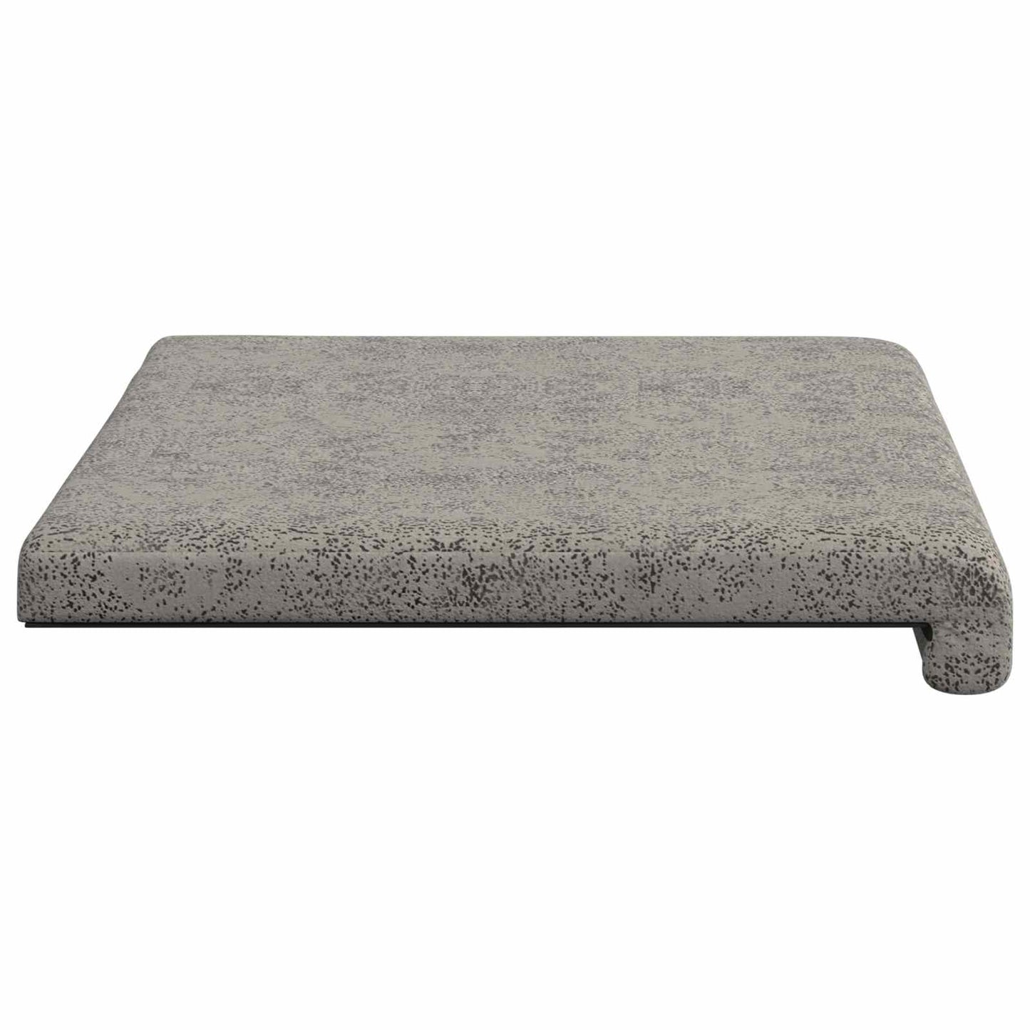 Bench Cushion Faux Suede Fabric Light Grey Depth 35 cm