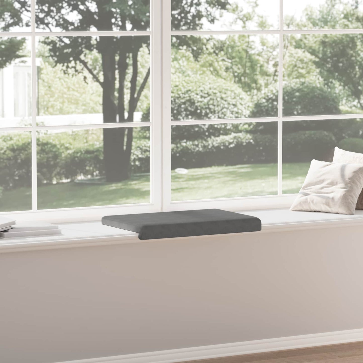 Bench Cushion Microfiber Dark Grey Depth 35 cm