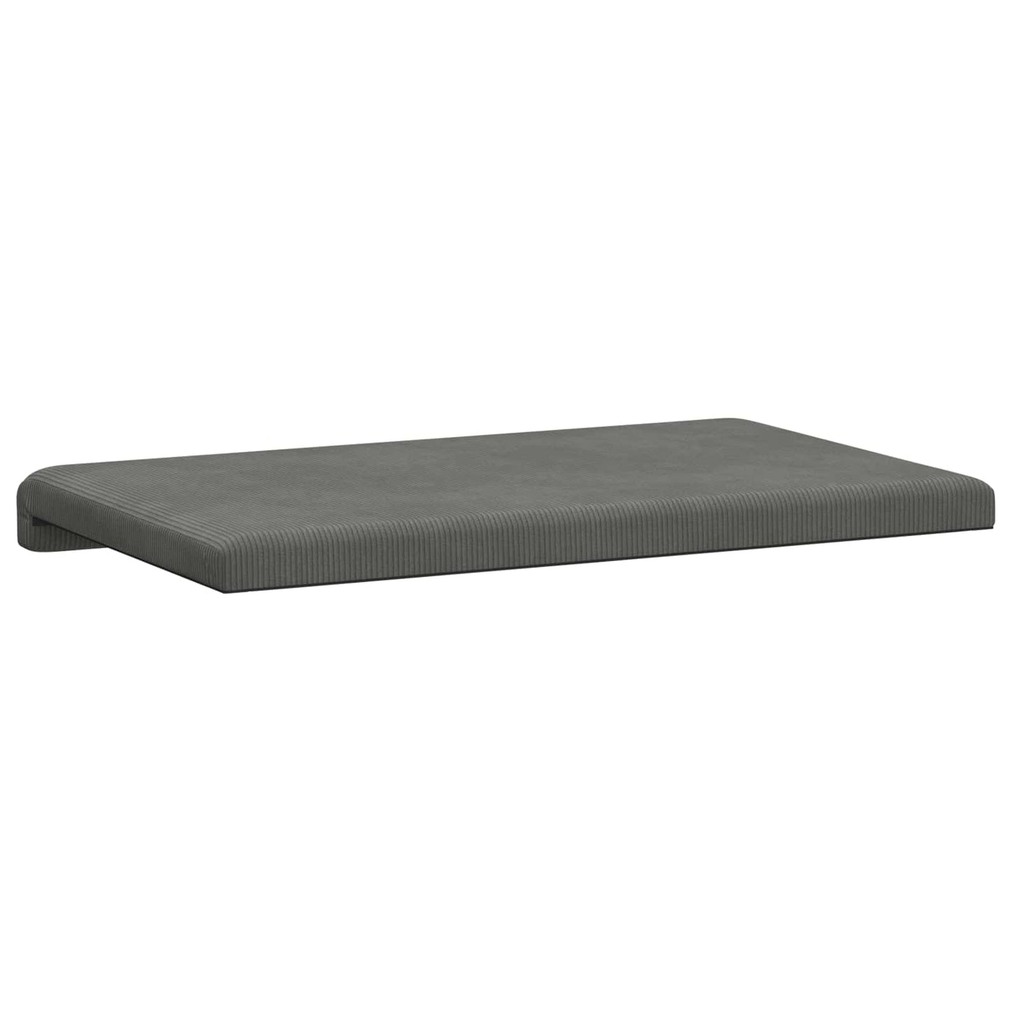 Bench Cushion Corduroy Dark Grey Depth 35 cm