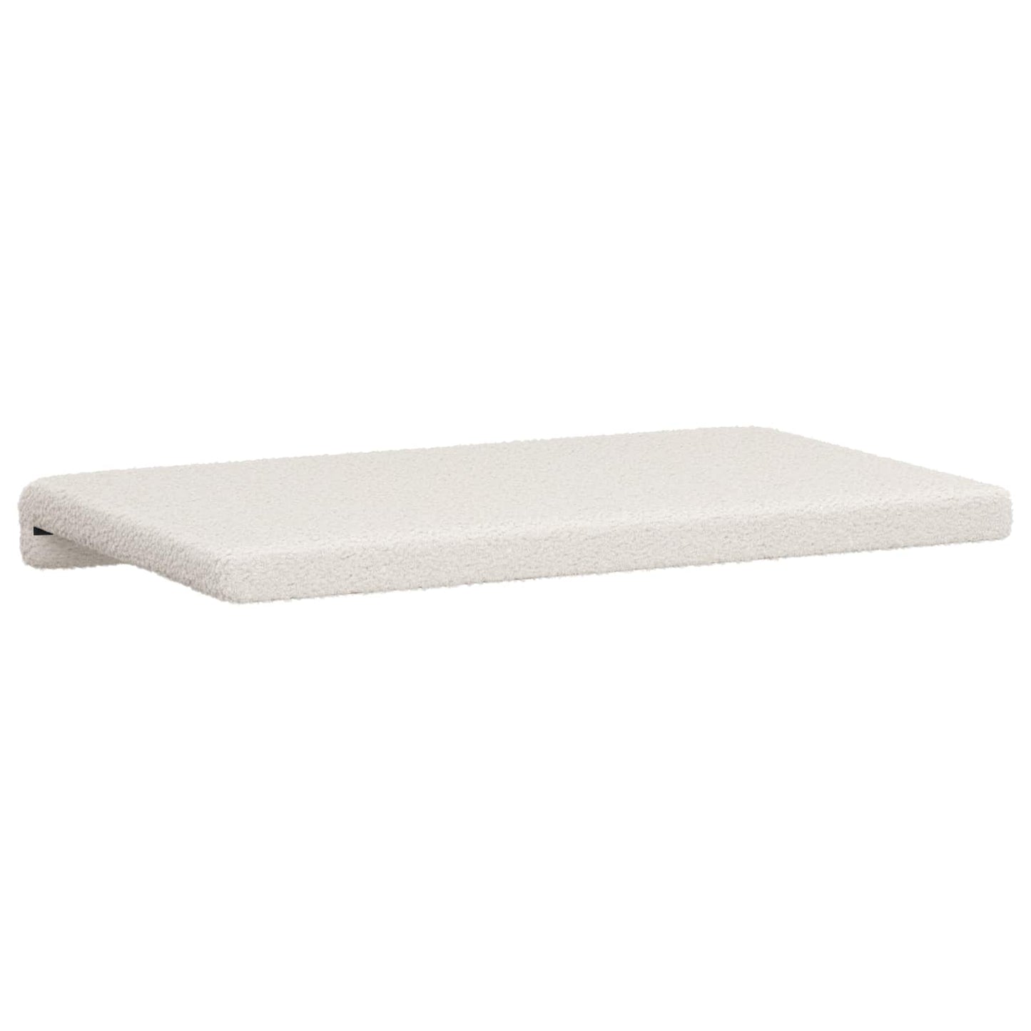 Bench Cushion Sherpa Fabric Cream Depth 35 cm