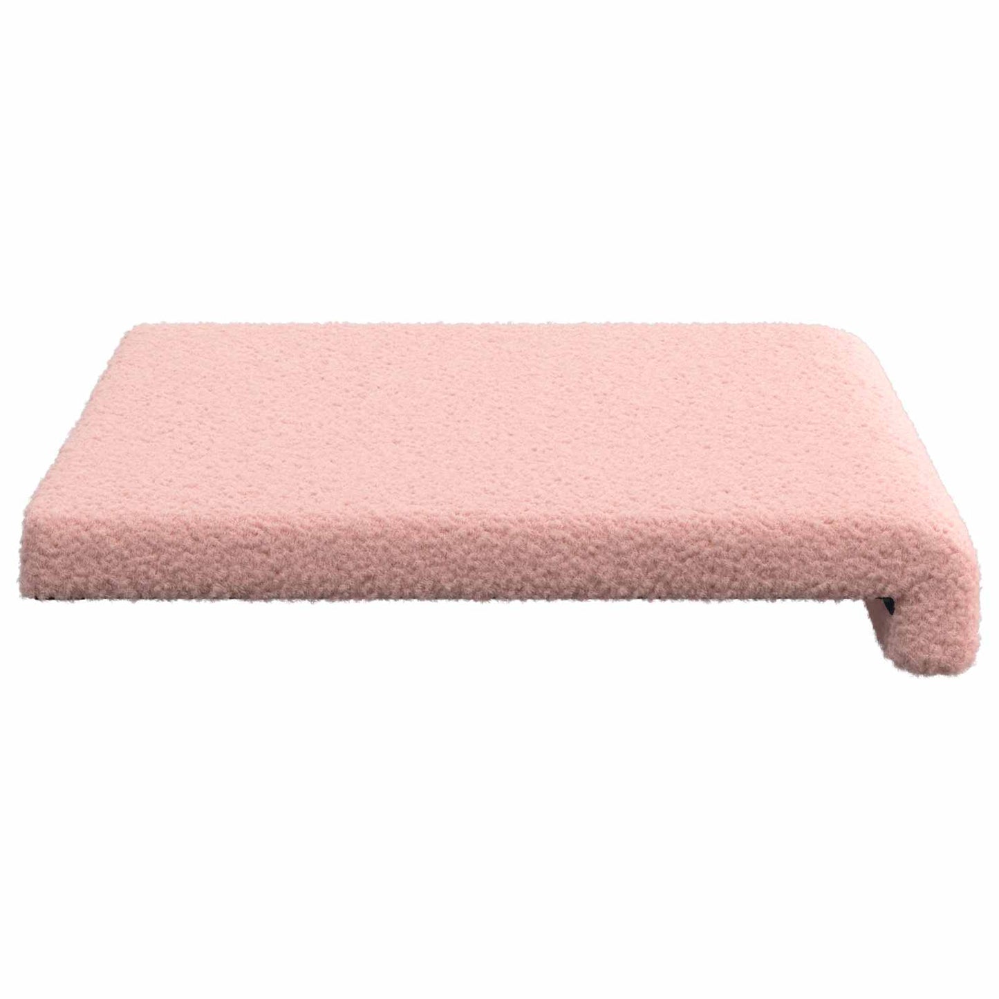 Bench Cushion Sherpa Fabric Pink Depth 35 cm