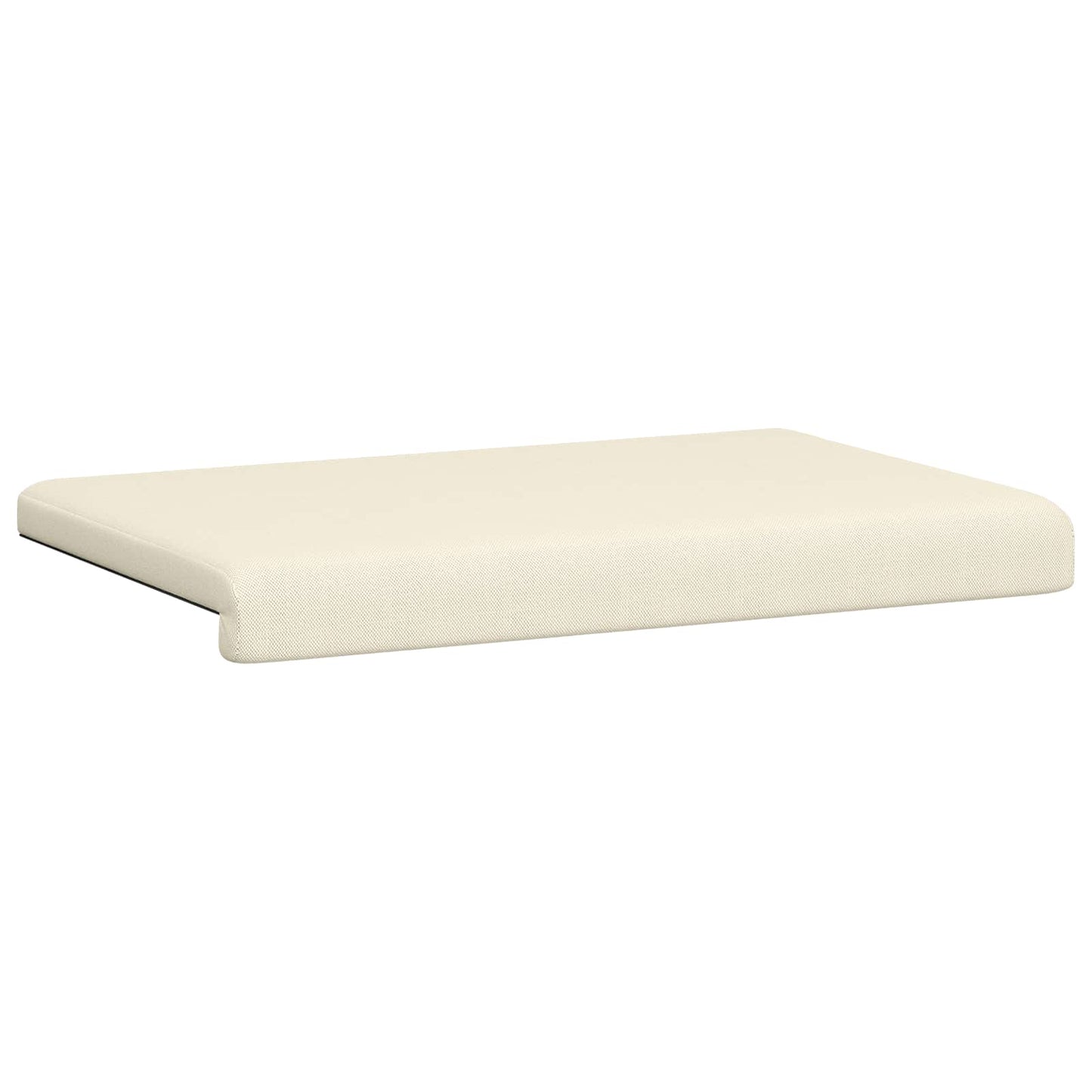 Bench Cushion Textured Velvet Cream Depth 35 cm