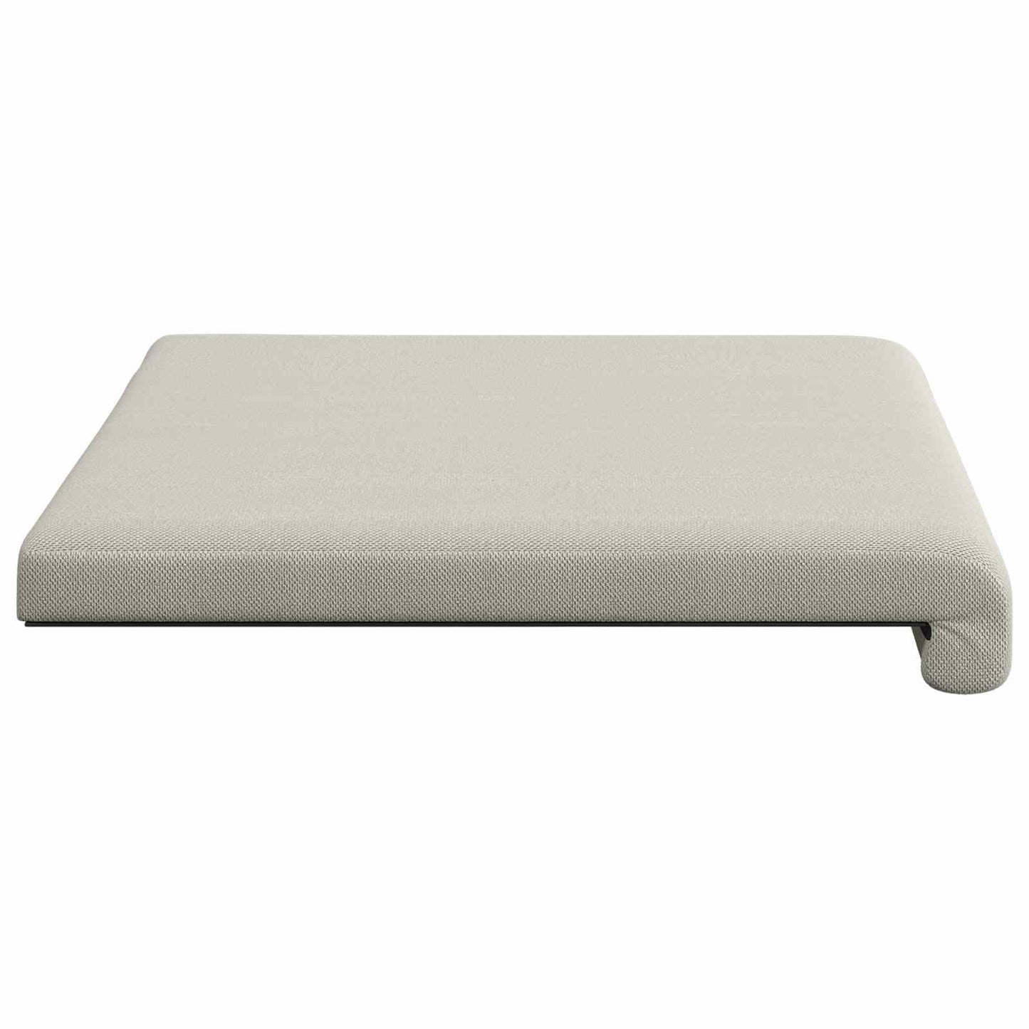 Bench Cushion Textured Velvet Oatmeal Depth 35 cm