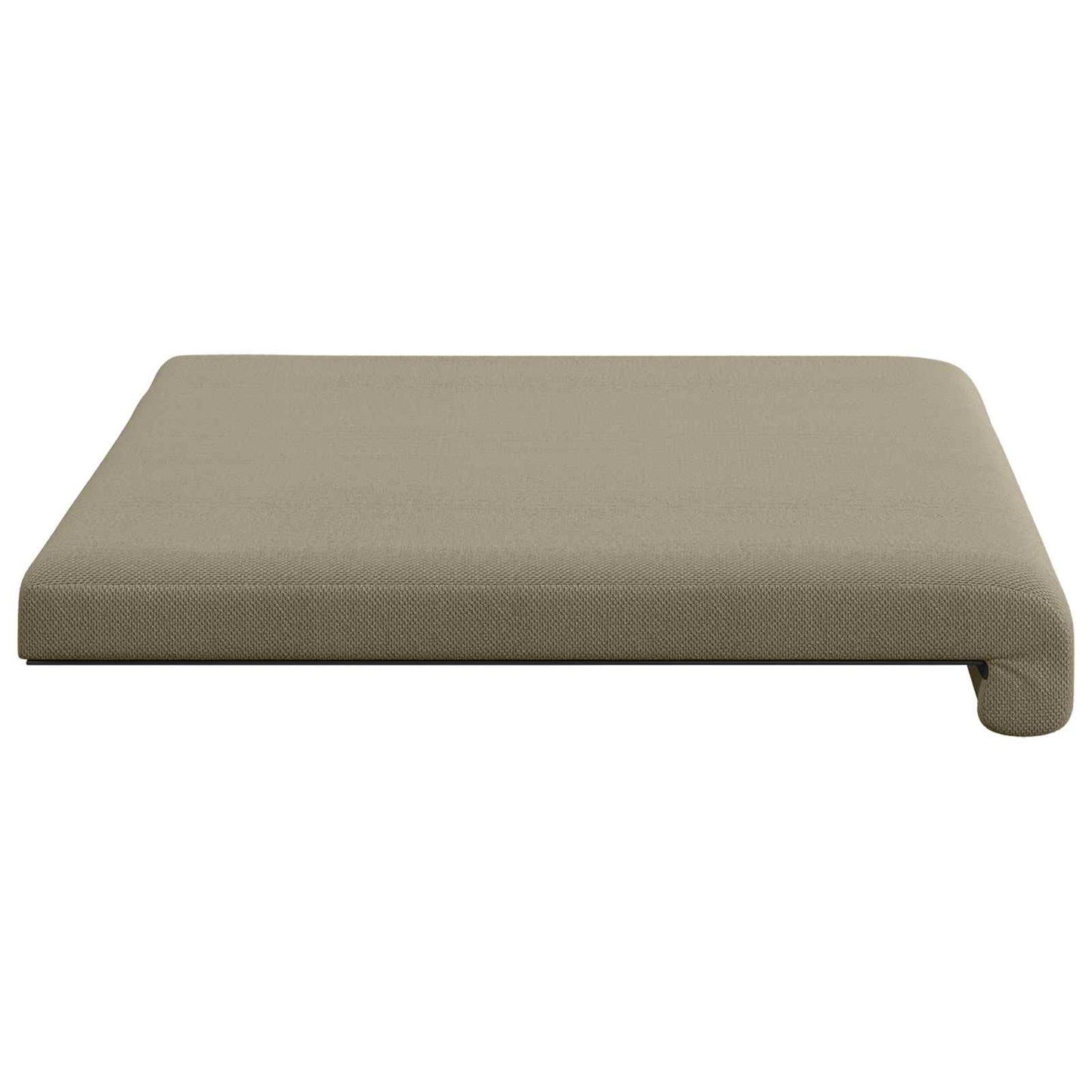 Bench Cushion Textured Velvet Khaki Depth 35 cm