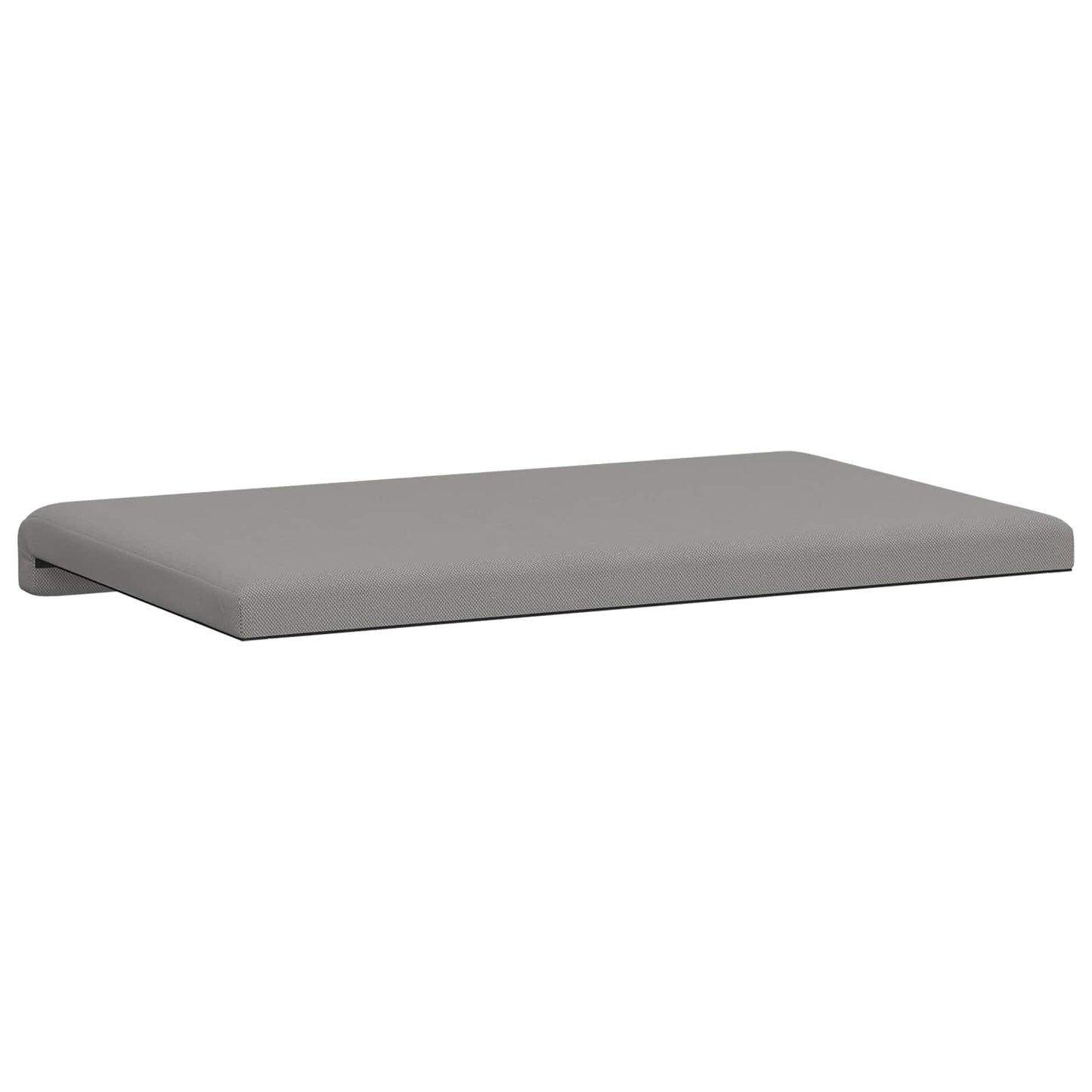 Bench Cushion Textured Velvet Dark Grey Depth 35 cm