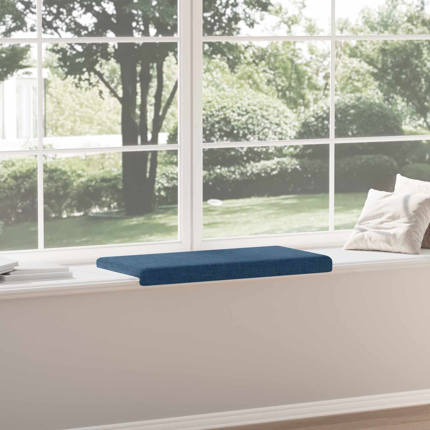 Bench Cushion Fabric Blue Depth 35 cm