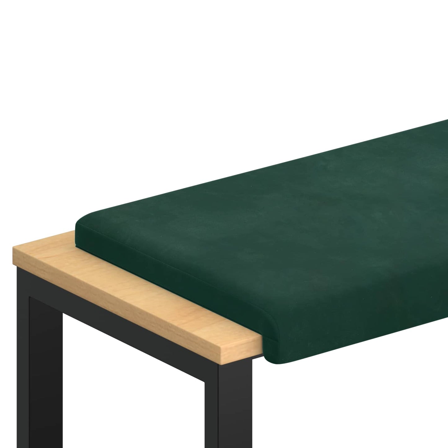 Bench Cushion Velvet Dark Green Depth 35 cm