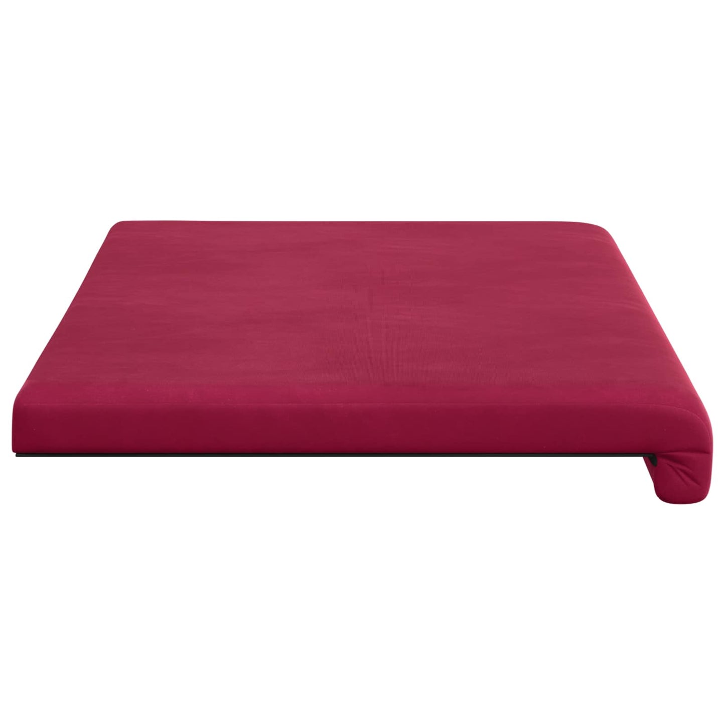 Bench Cushion Velvet Wine Red Depth 35 cm