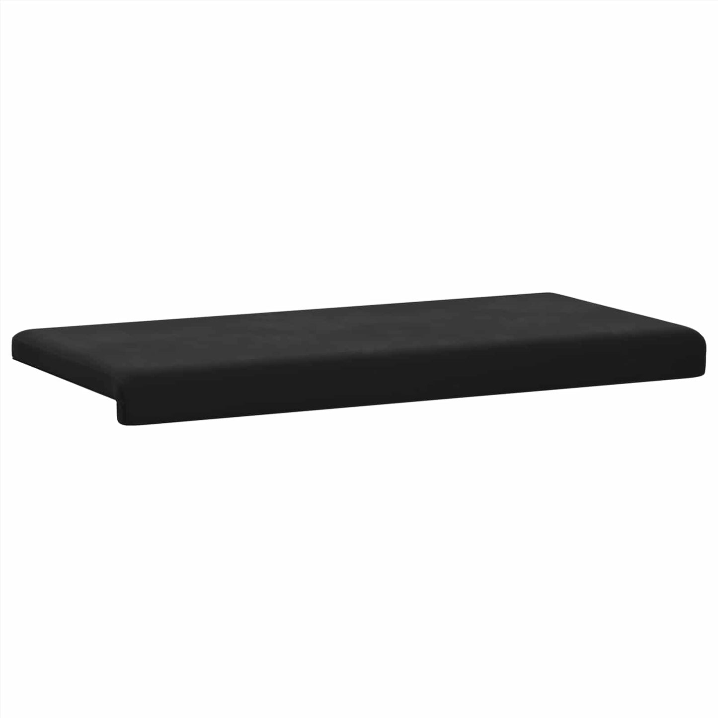 Bench Cushion Velvet Black Depth 35 cm