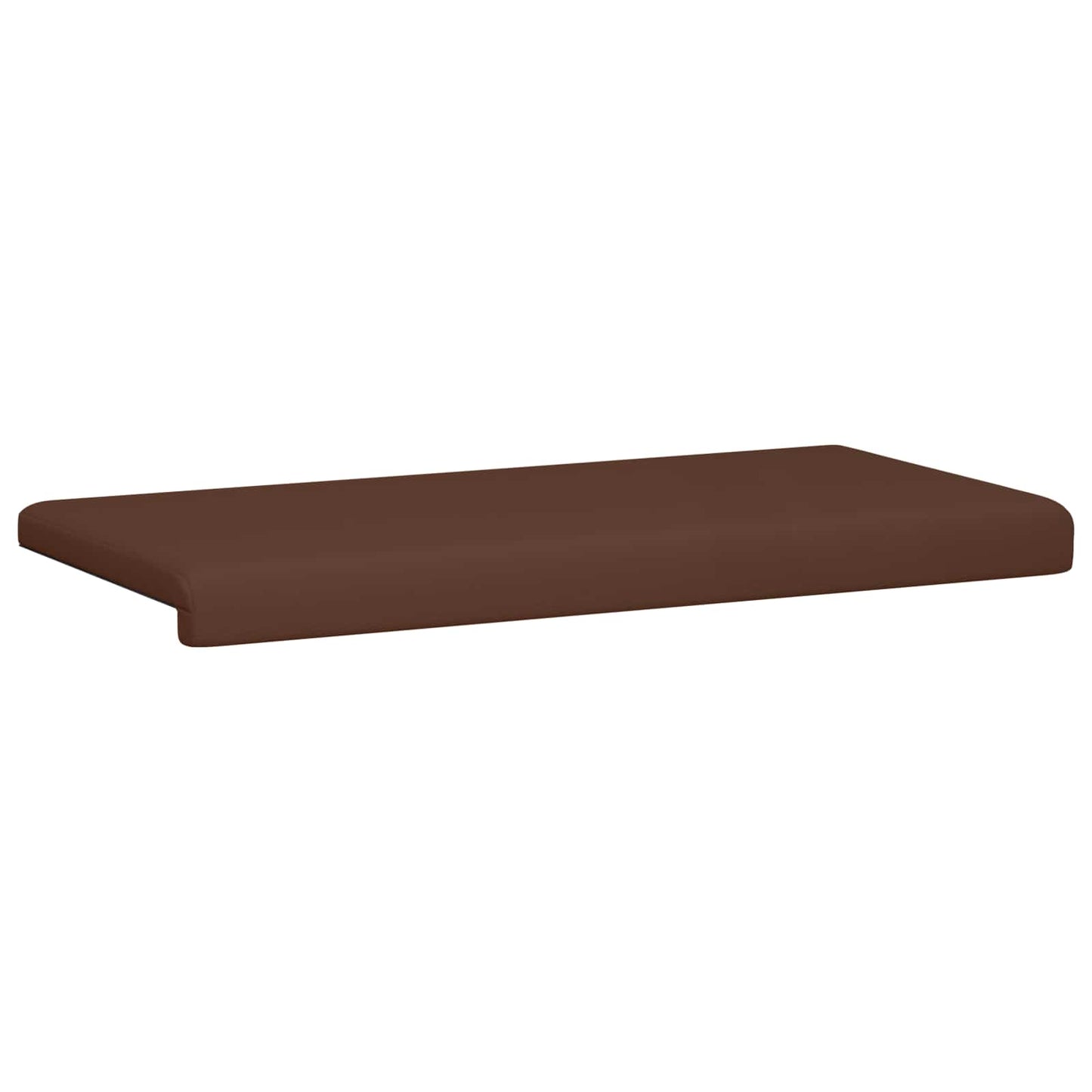 Bench Cushion Faux Leather Brown Depth 35 cm