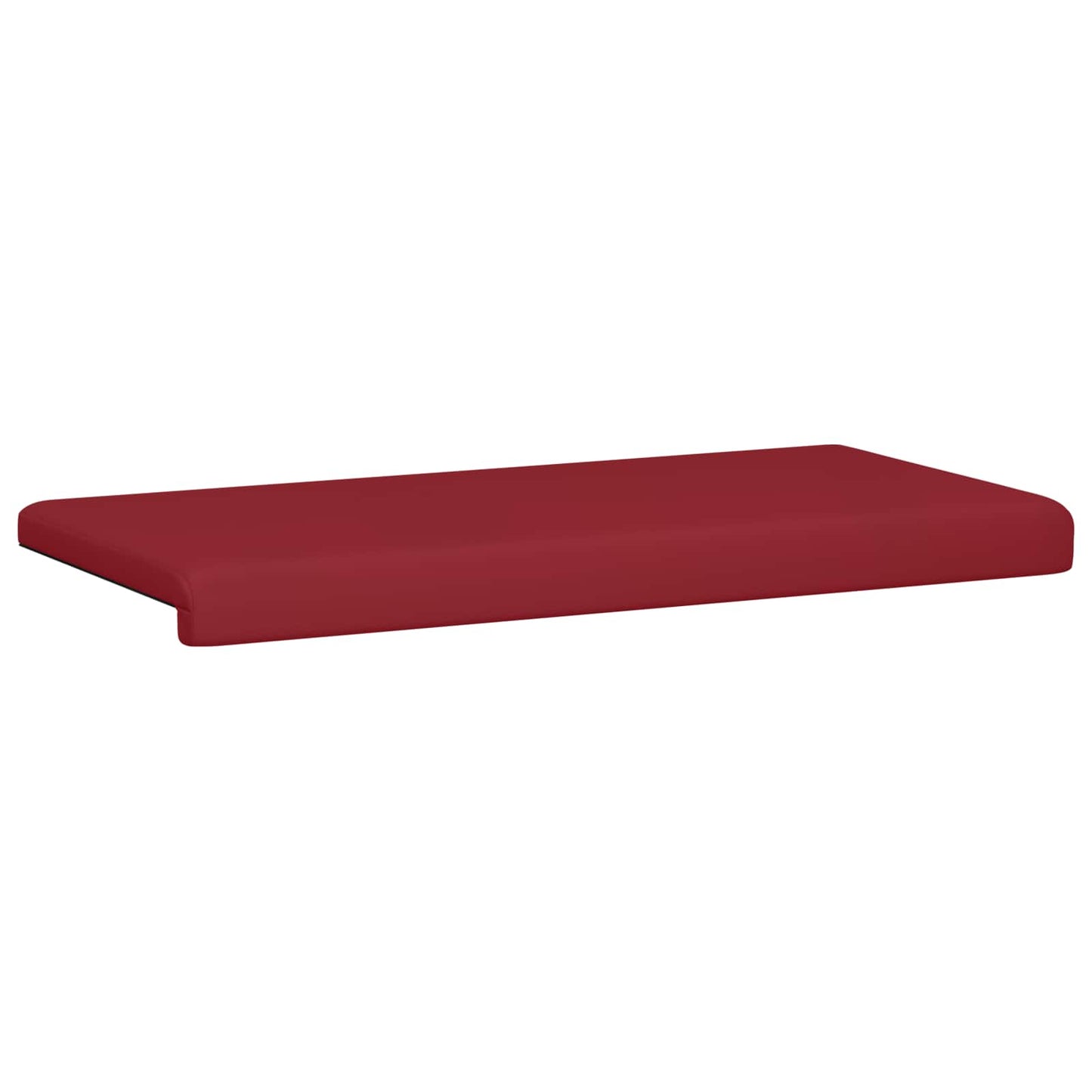 Bench Cushion Faux Leather Wine Red Depth 35 cm