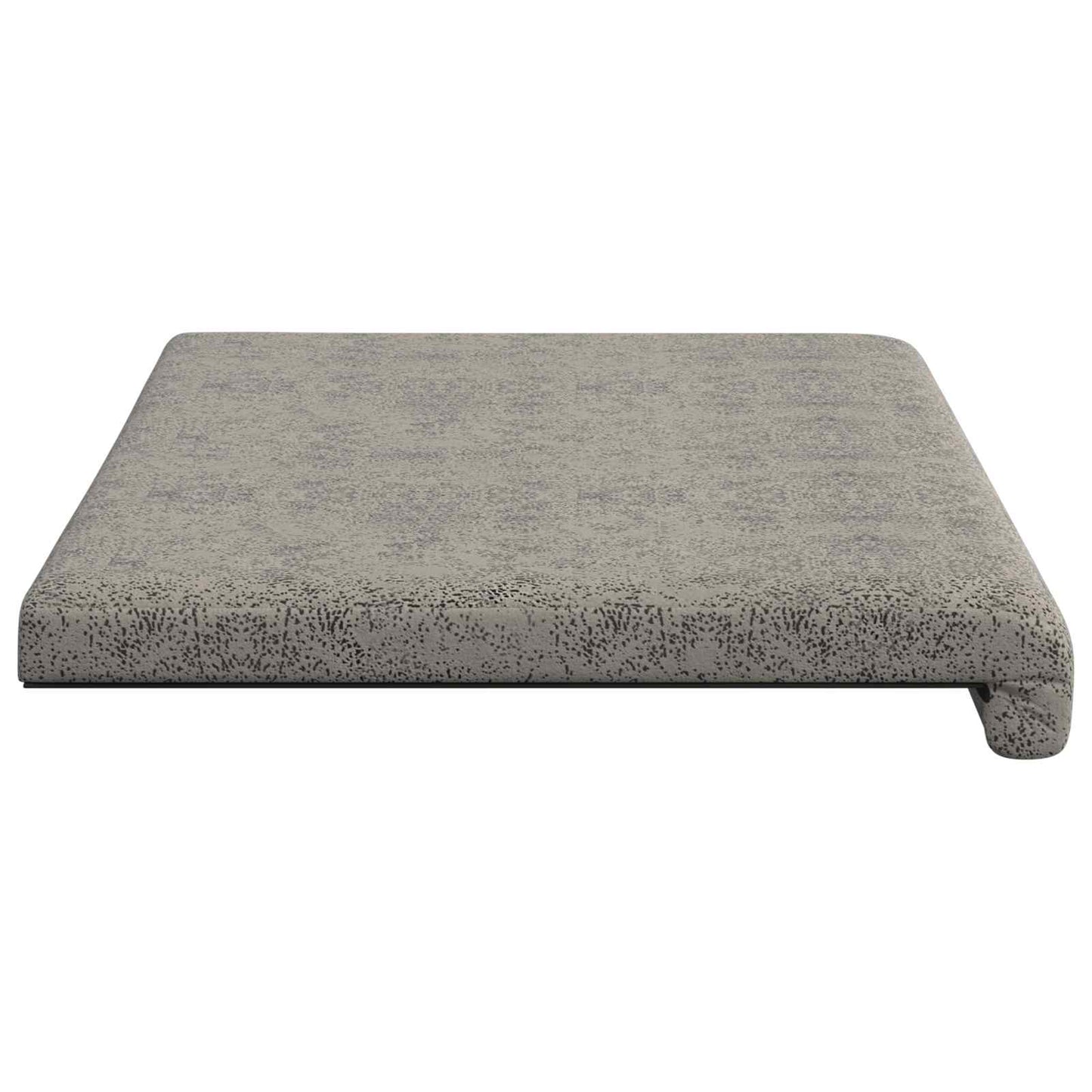 Bench Cushion Faux Suede Fabric Light Grey Depth 35 cm
