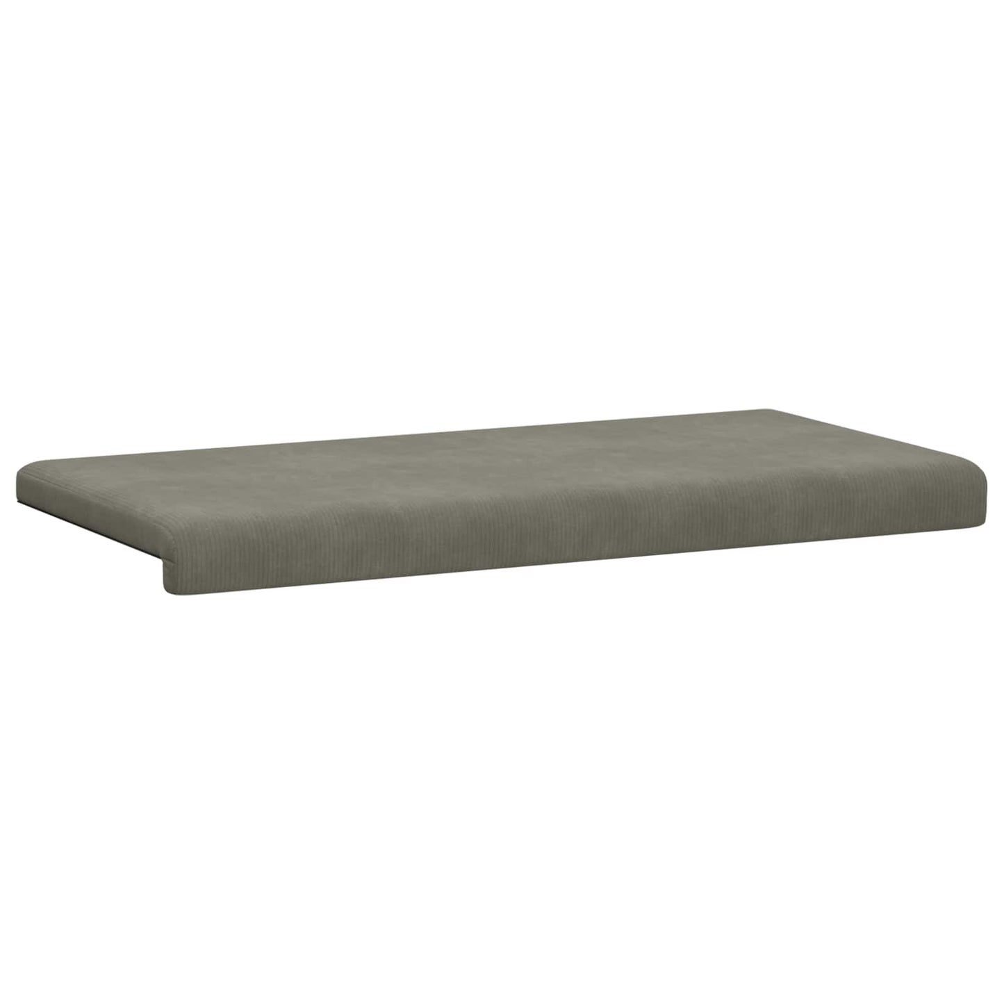 Bench Cushion Corduroy Light Grey Depth 35 cm
